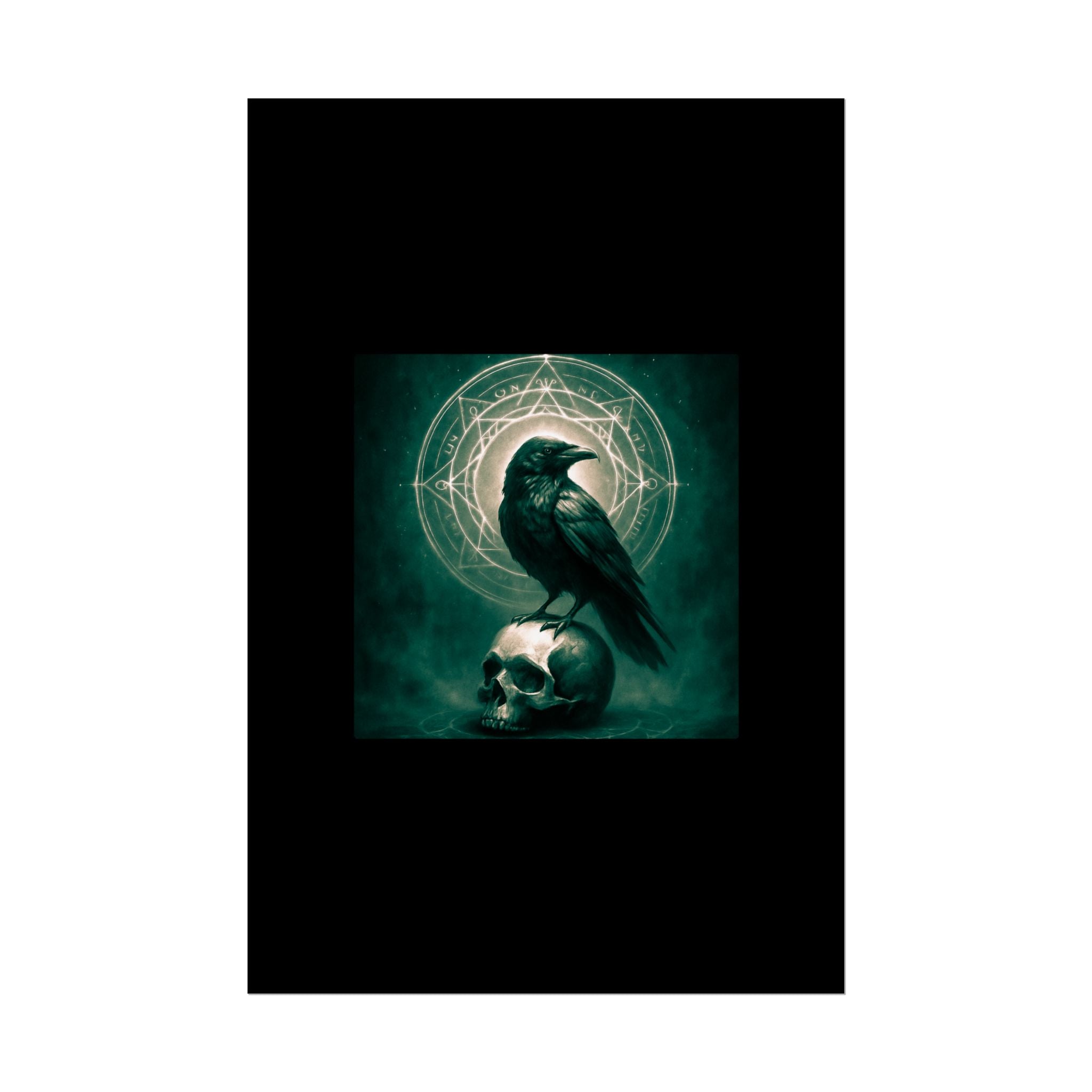Mystical Raven Art Poster | Dark Aesthetic Wall Decor for Home