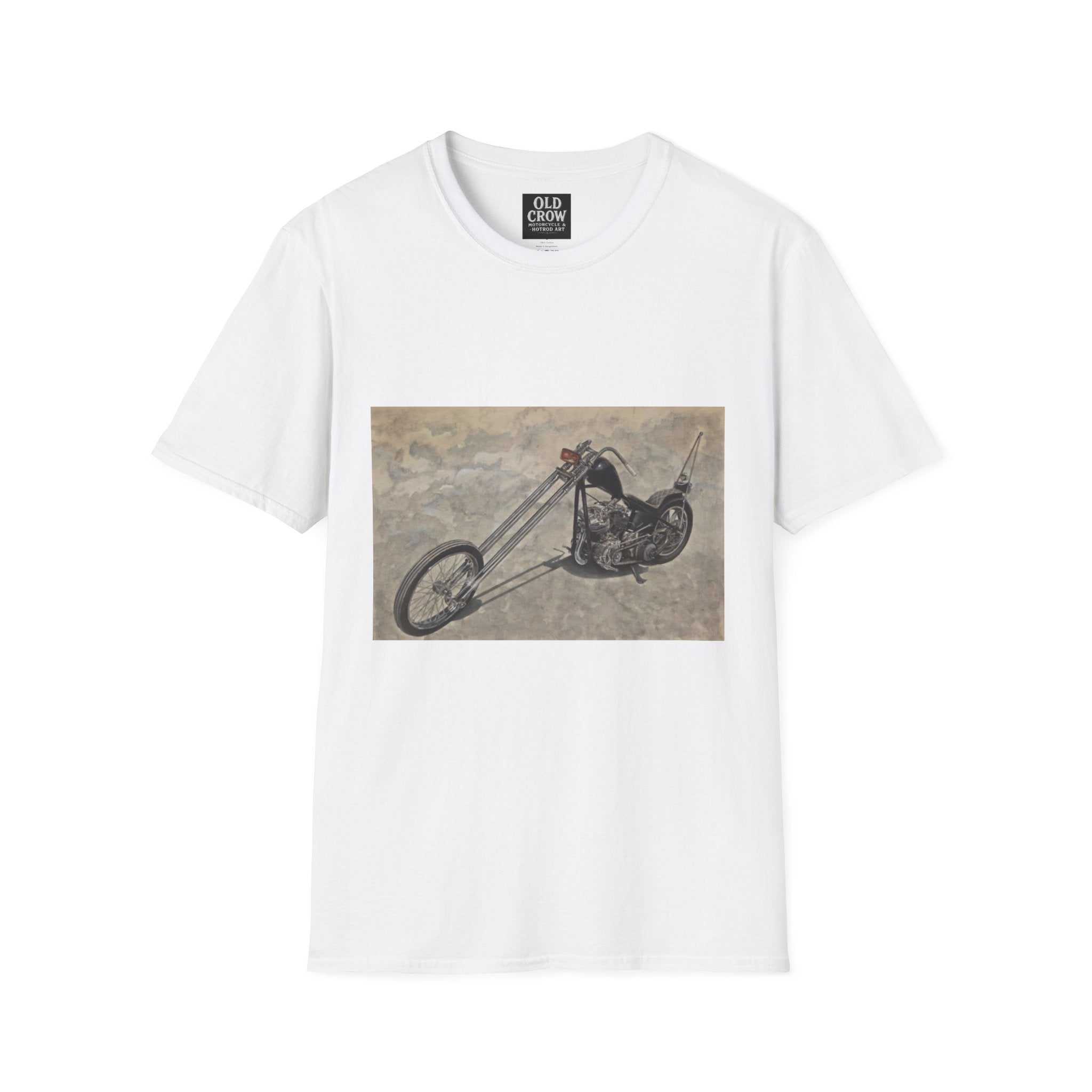 Retro Chopper Motorcycle Poster T-Shirt