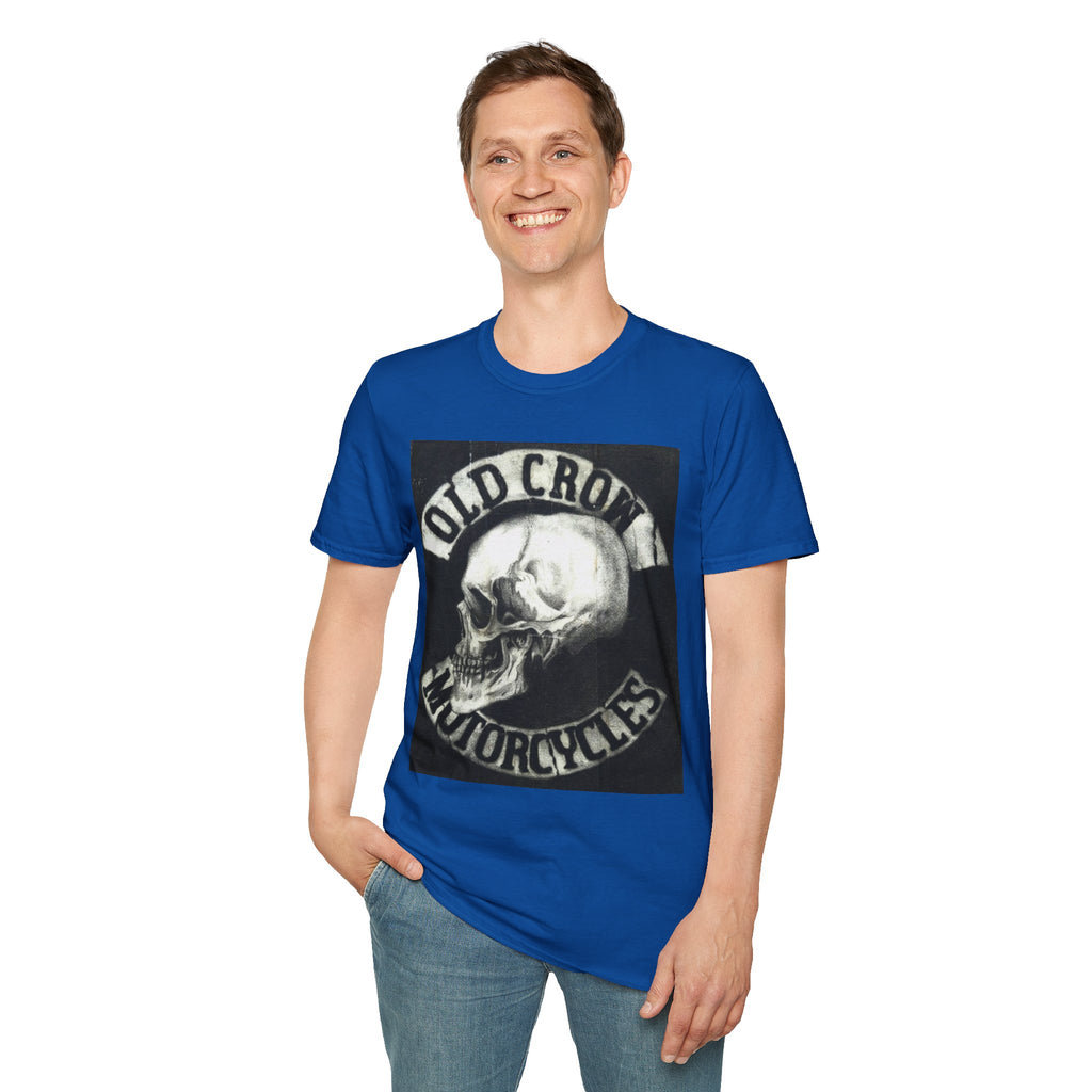 Old Crow Motorcycles Skull Emblem Patch T-Shirt