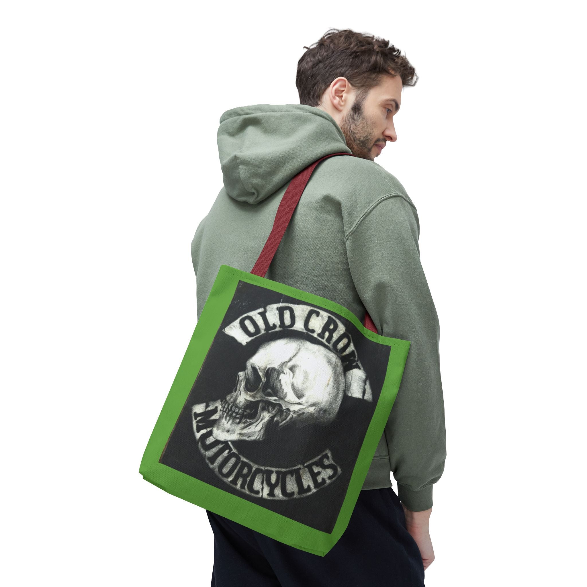 Old Crow Motorcycles Skull Emblem Tote Bag