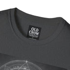 Dark Magic Raven Illustration T-Shirt, Black & White