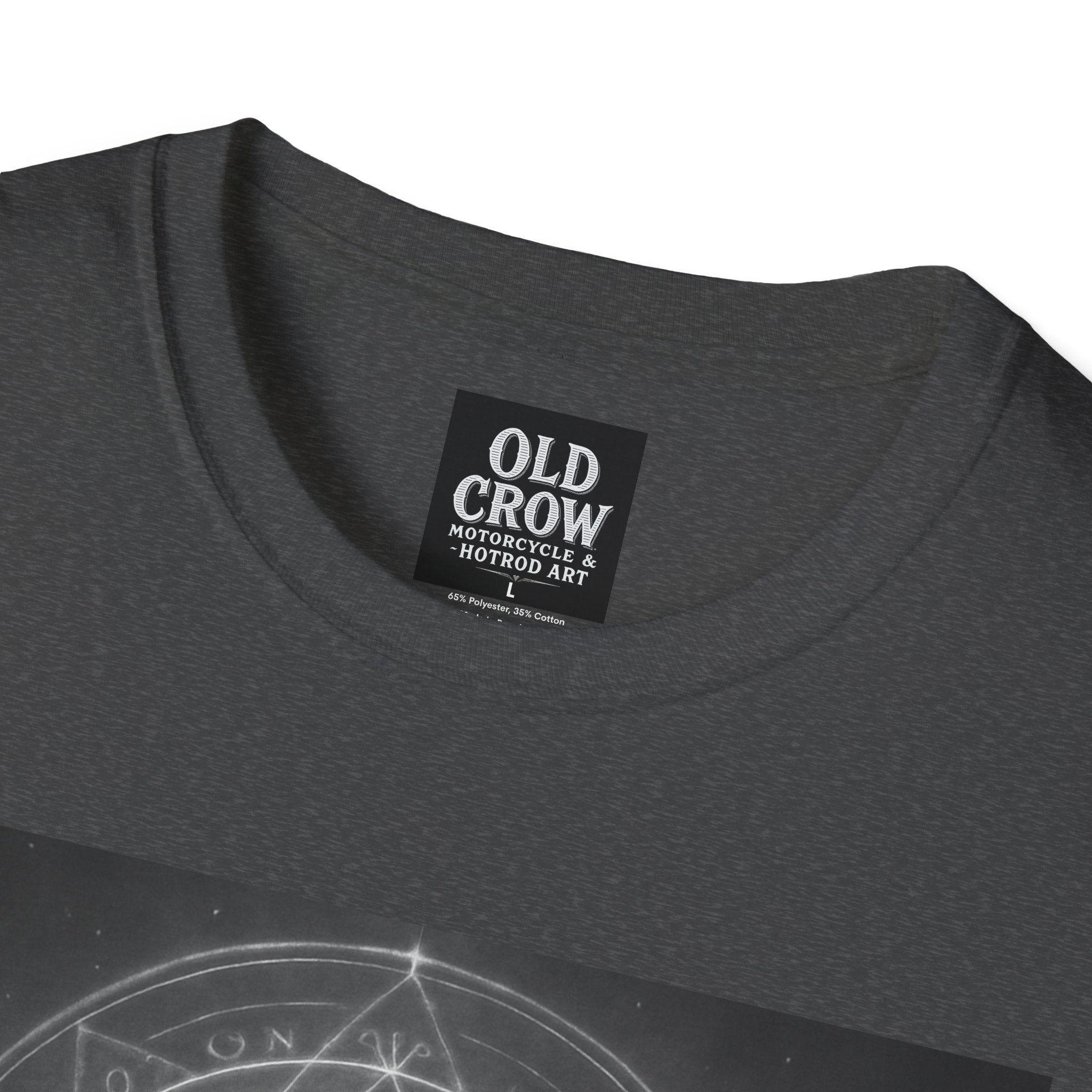 Dark Magic Raven Illustration T-Shirt, Black & White