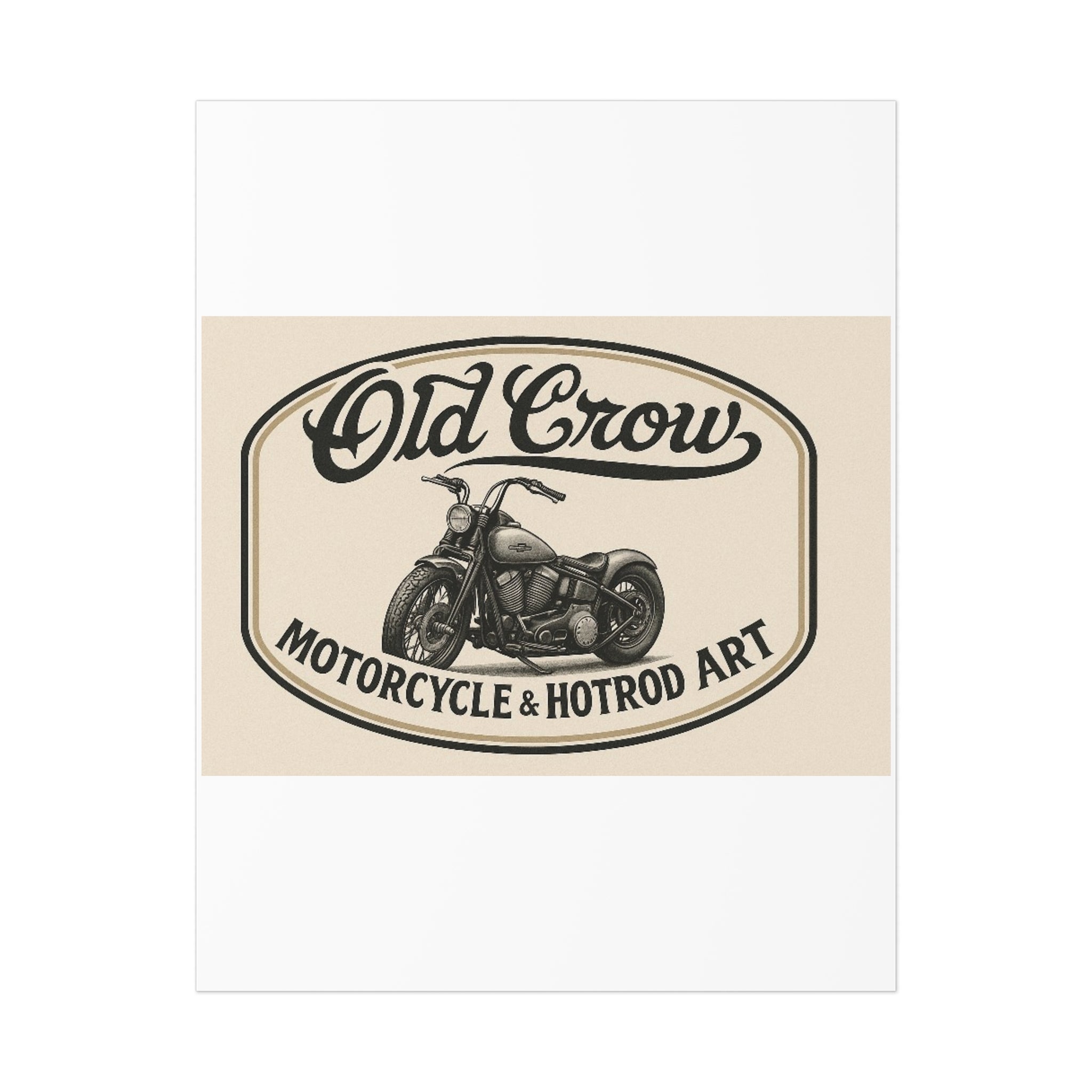 Vintage Motorcycle Art Poster, Garage Wall Art