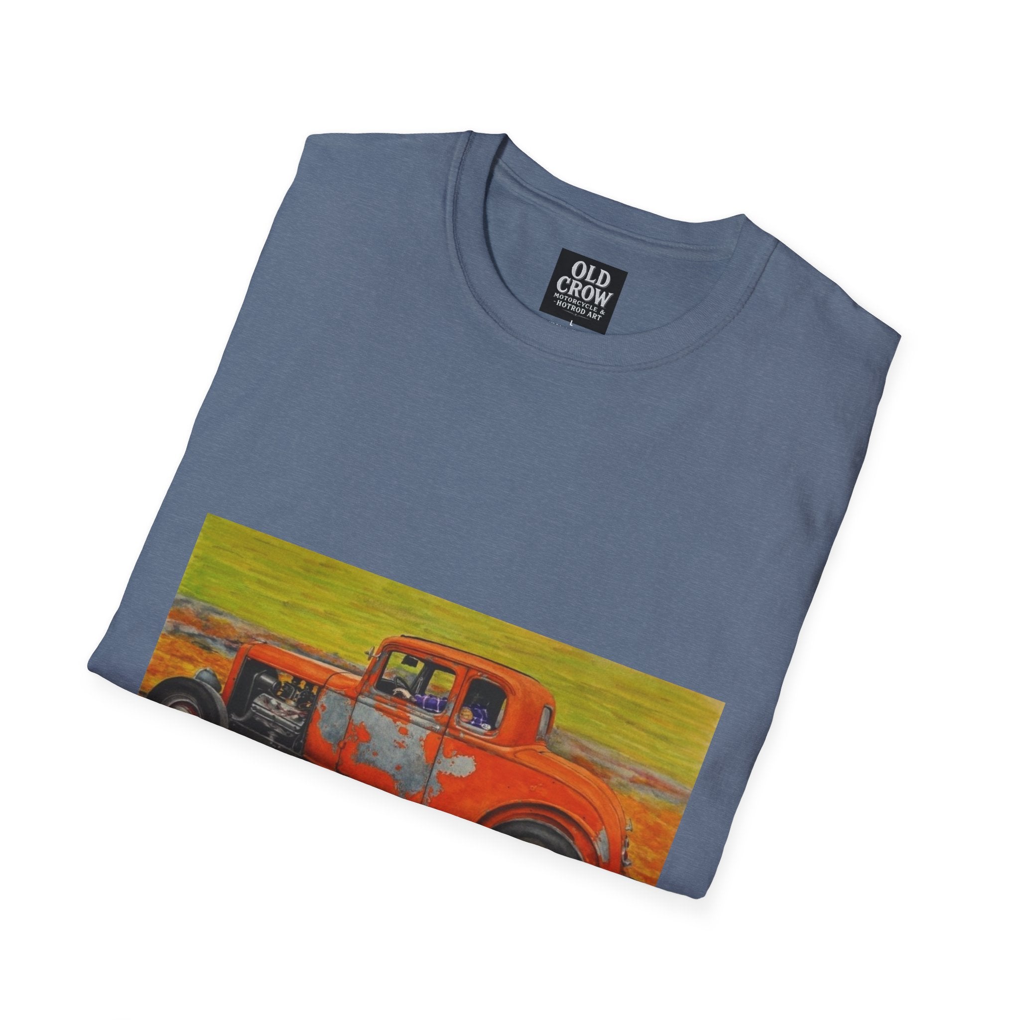 Vintage Hotrod in Motion Softstyle T-Shirt, " Book'n"