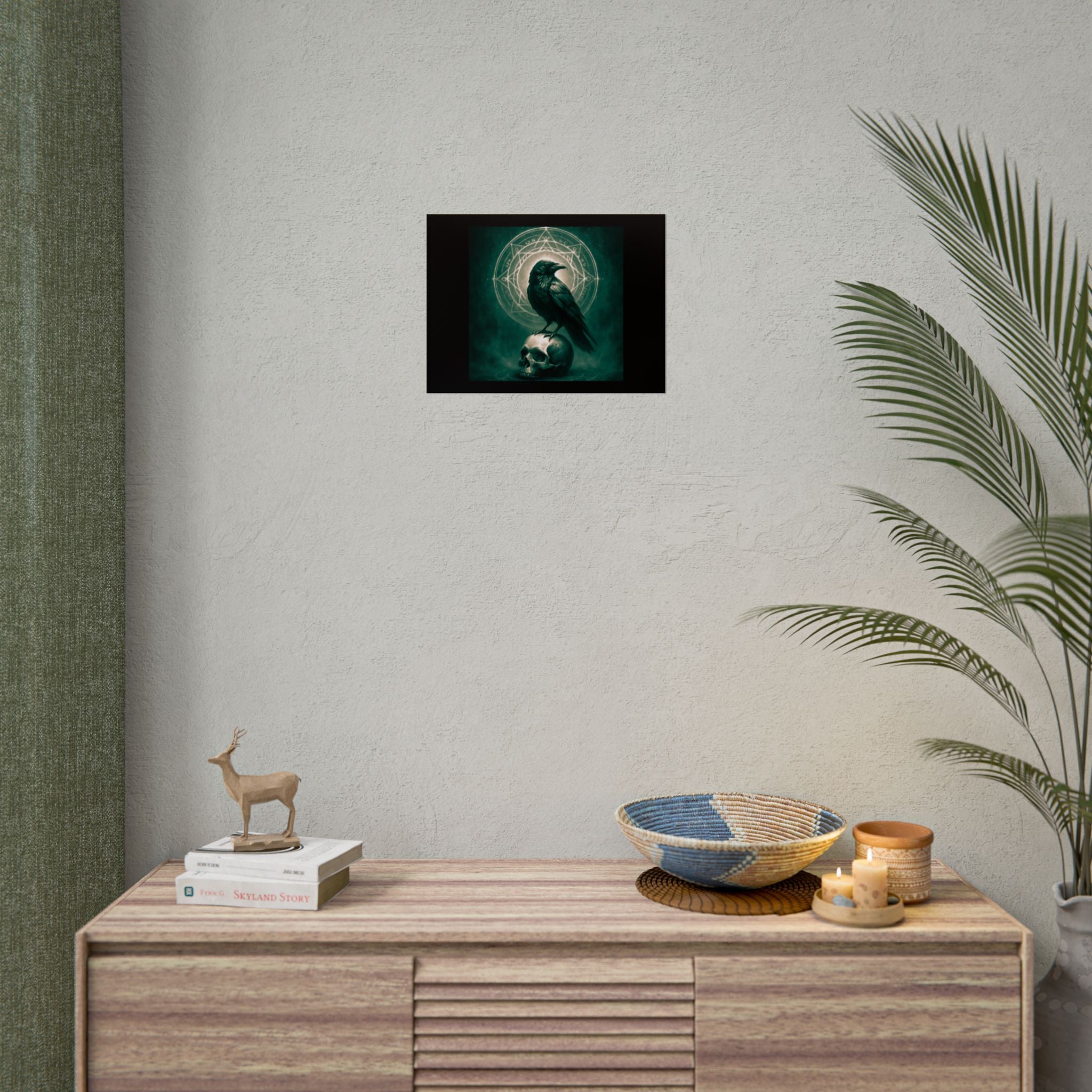 Mystical Raven Art Poster | Dark Aesthetic Wall Decor for Home
