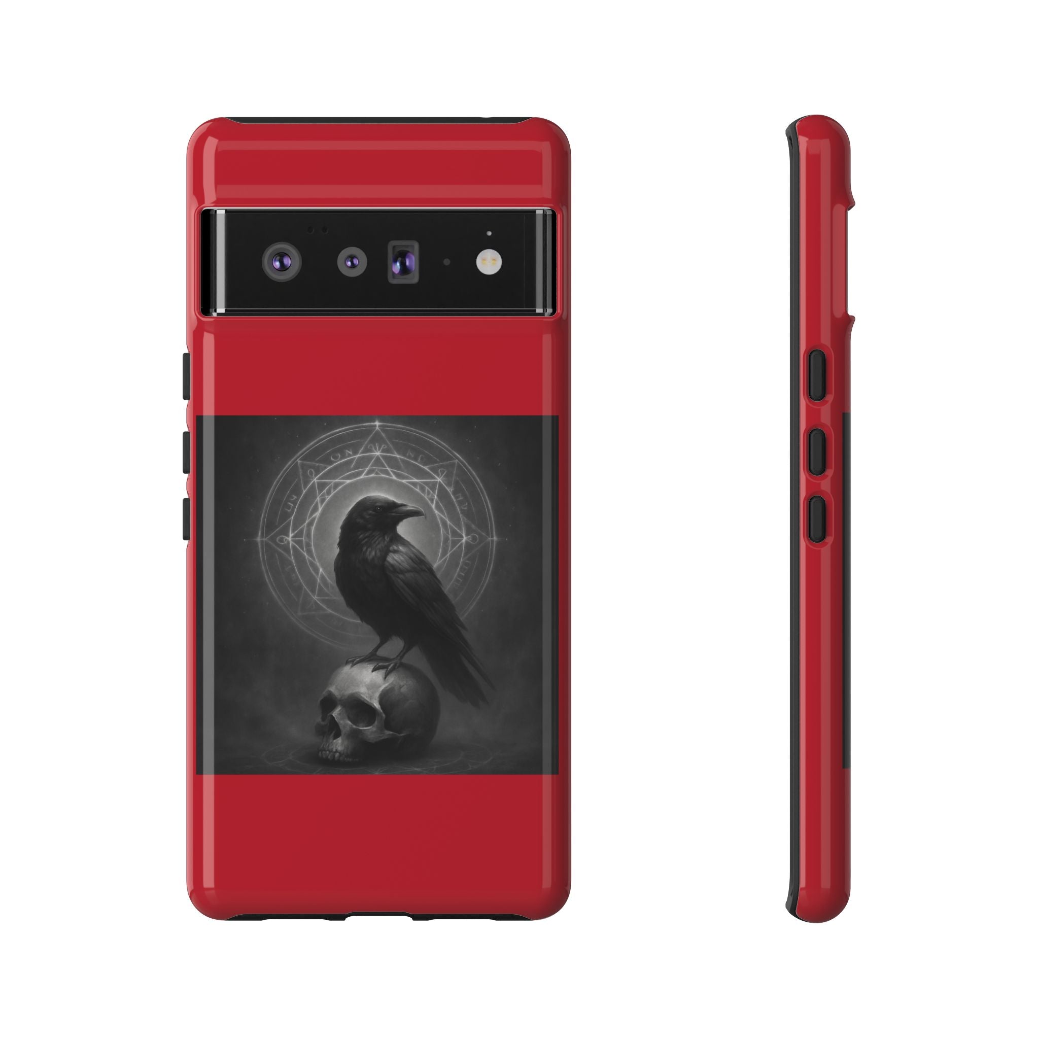 Occult Raven Sigil & Skull Art Cases
