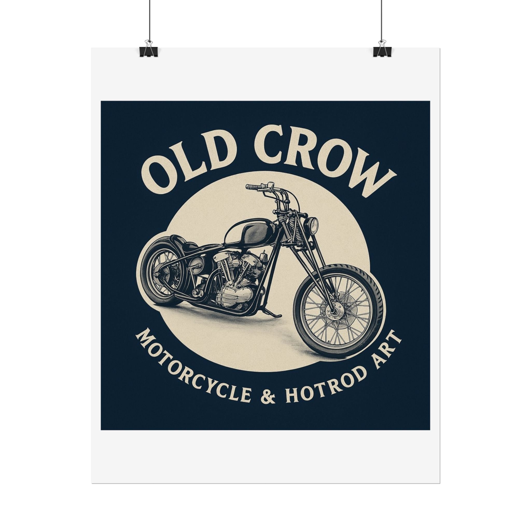 Old Crow Rolled Poster, Retro Wall Decor