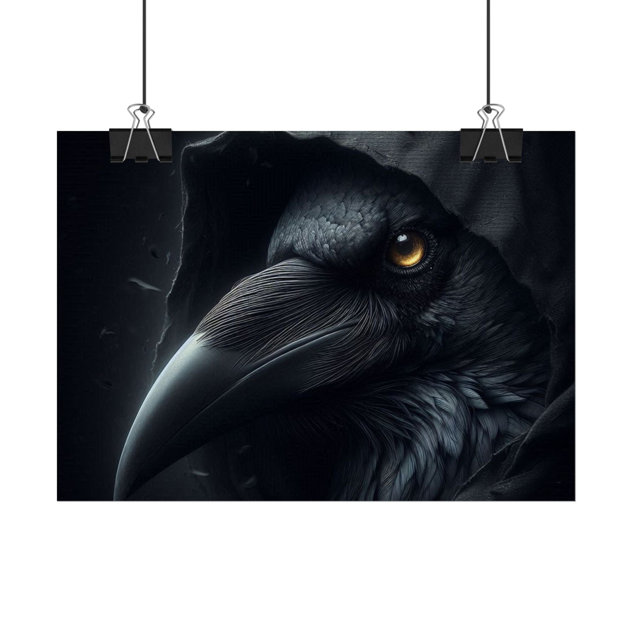 Dark Raven Hooded Rolled Poster