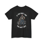 Unisex Heavy Cotton Tee with Bold Statement for Motorbike Lovers, Perfect for Casual Wear, Birthday Gifts, Biker Events, or Celebrations