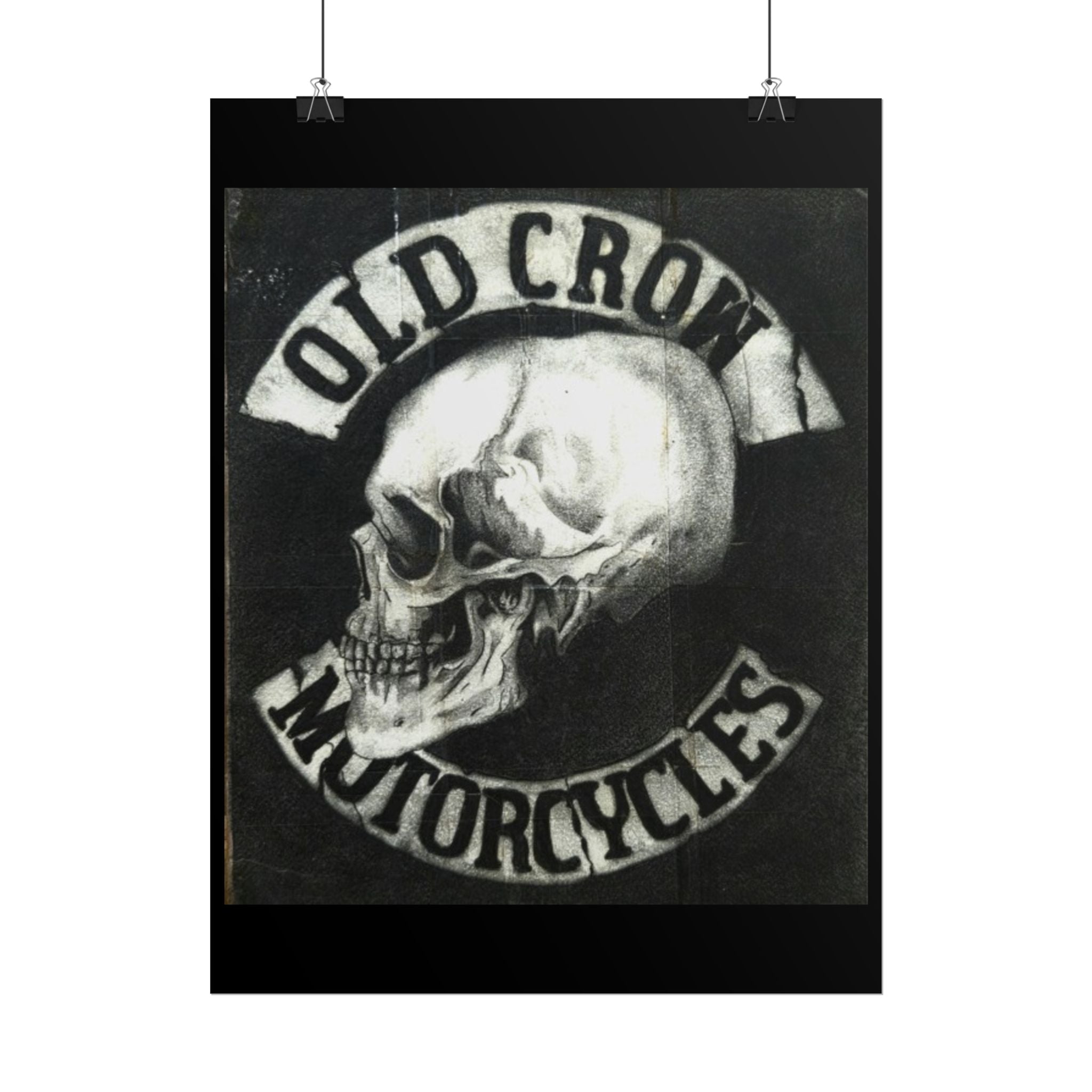 Vintage Motorcycle Skull Rolled Posters