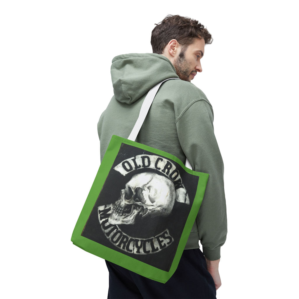 Old Crow Motorcycles Skull Emblem Tote Bag