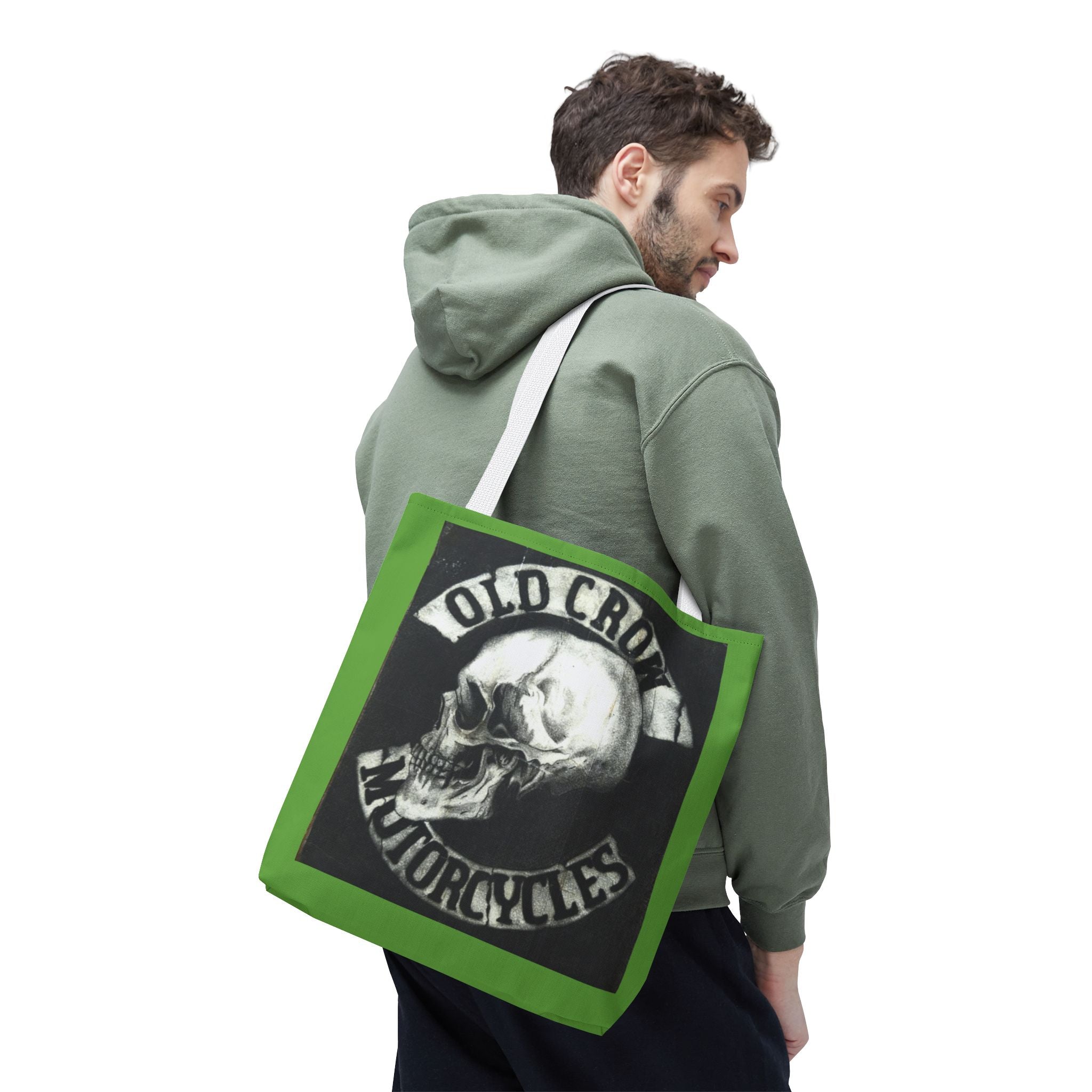 Old Crow Motorcycles Skull Emblem Tote Bag