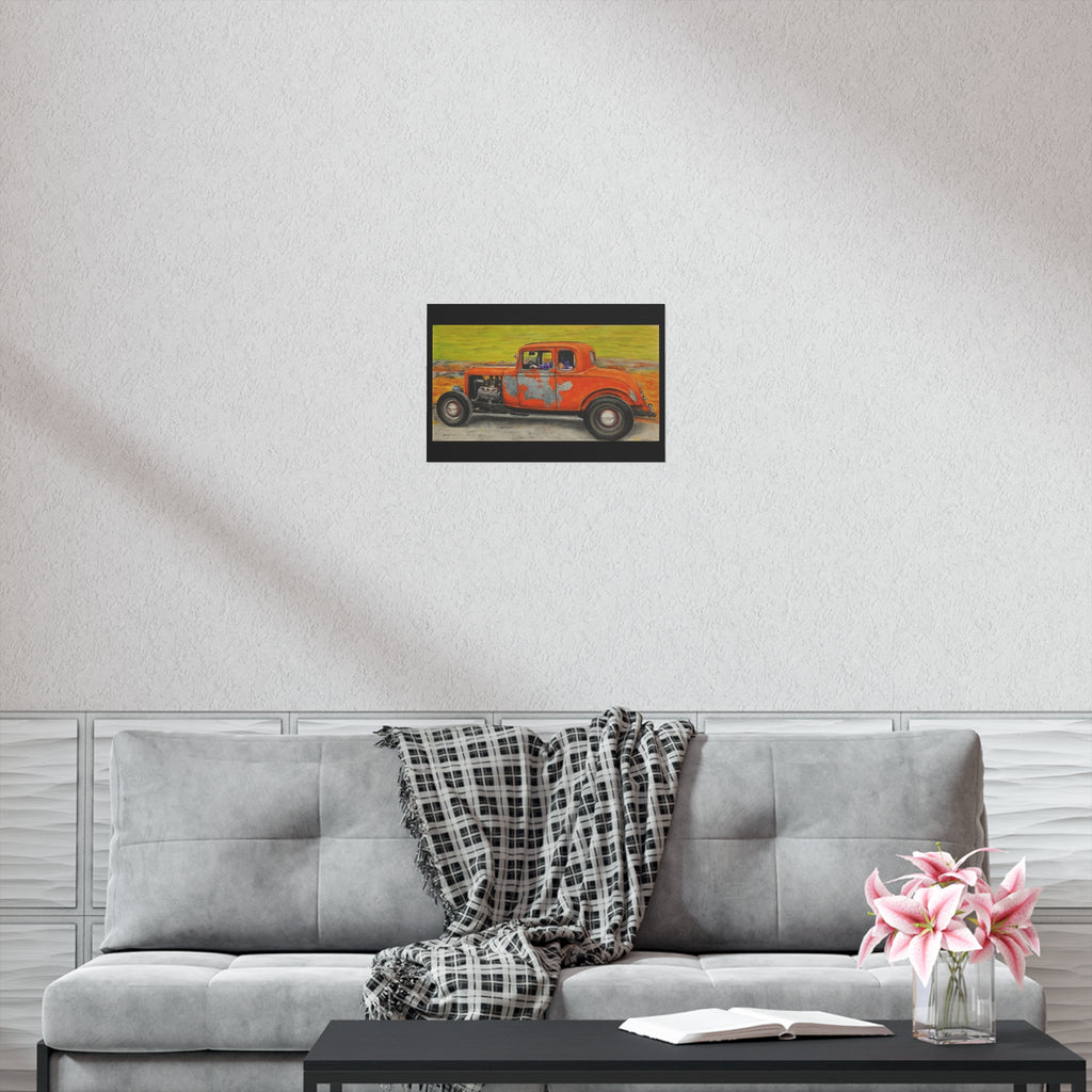 Old Crow Rust Runner Car Art Poster
