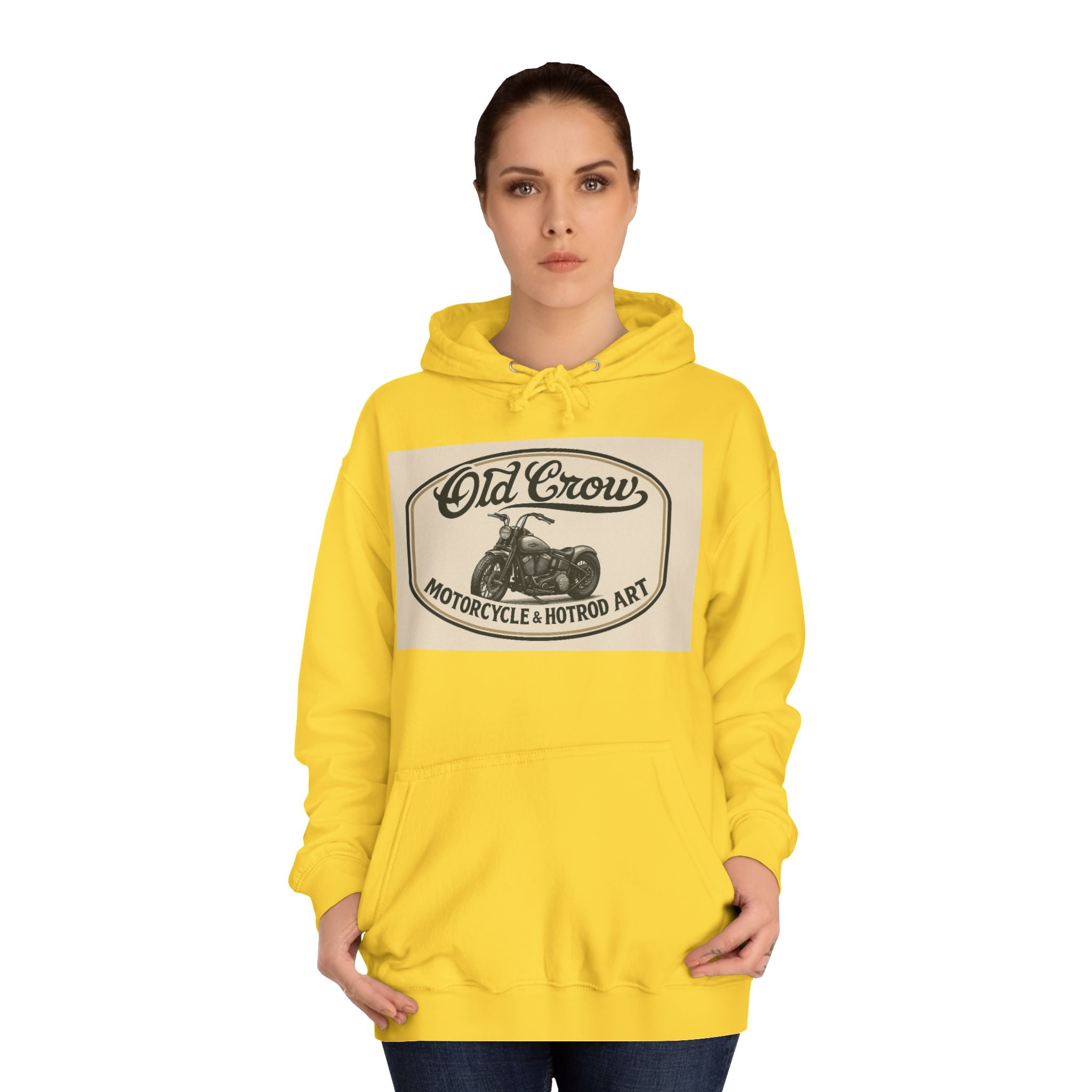 Old Crow Motorcycle & Hotrod College Hoodie