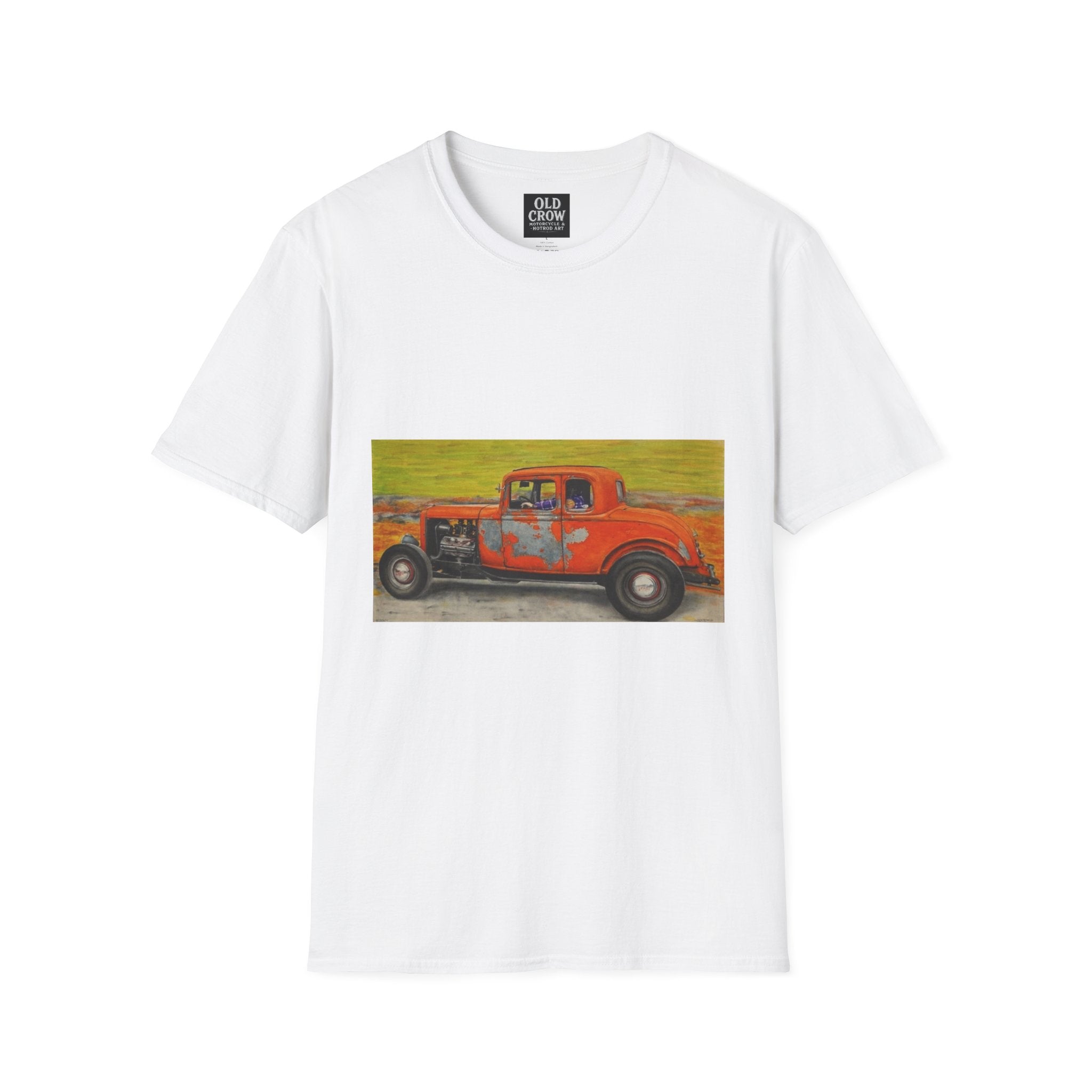Vintage Hotrod in Motion Softstyle T-Shirt, " Book'n"
