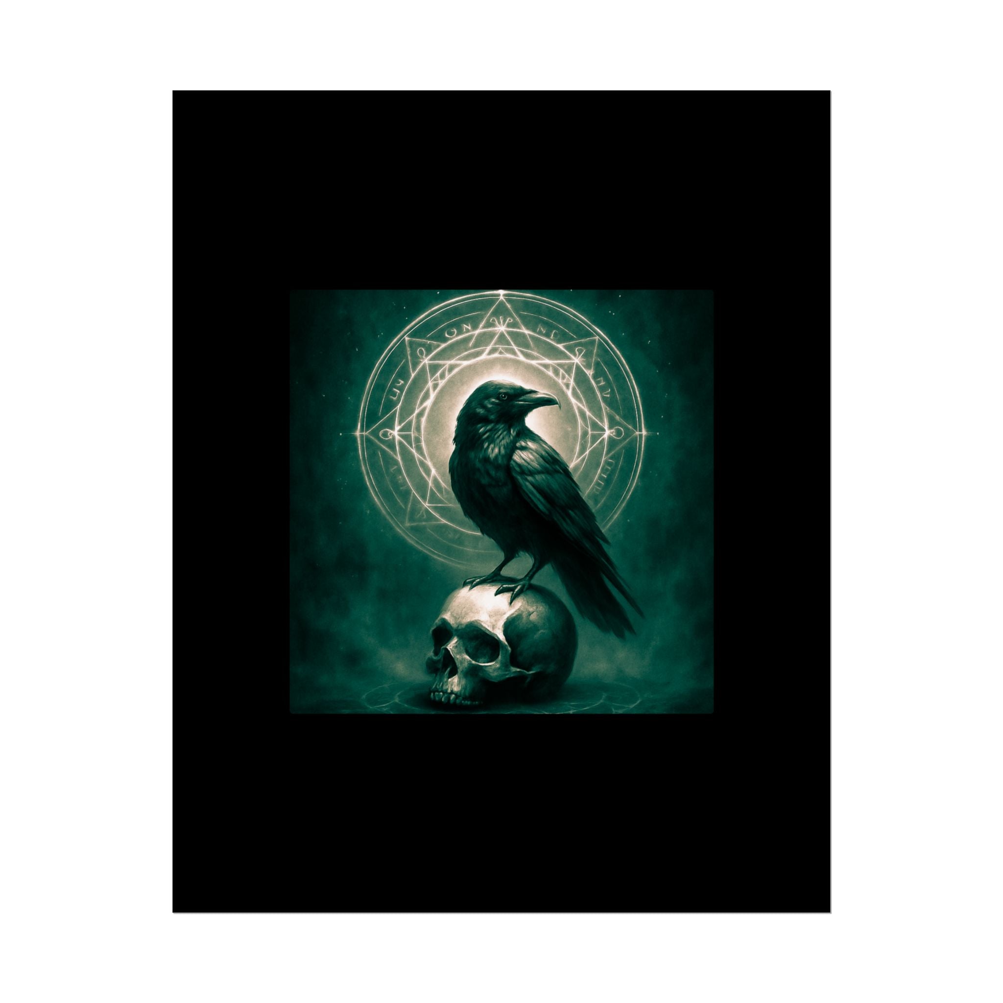 Mystical Raven Art Poster | Dark Aesthetic Wall Decor for Home