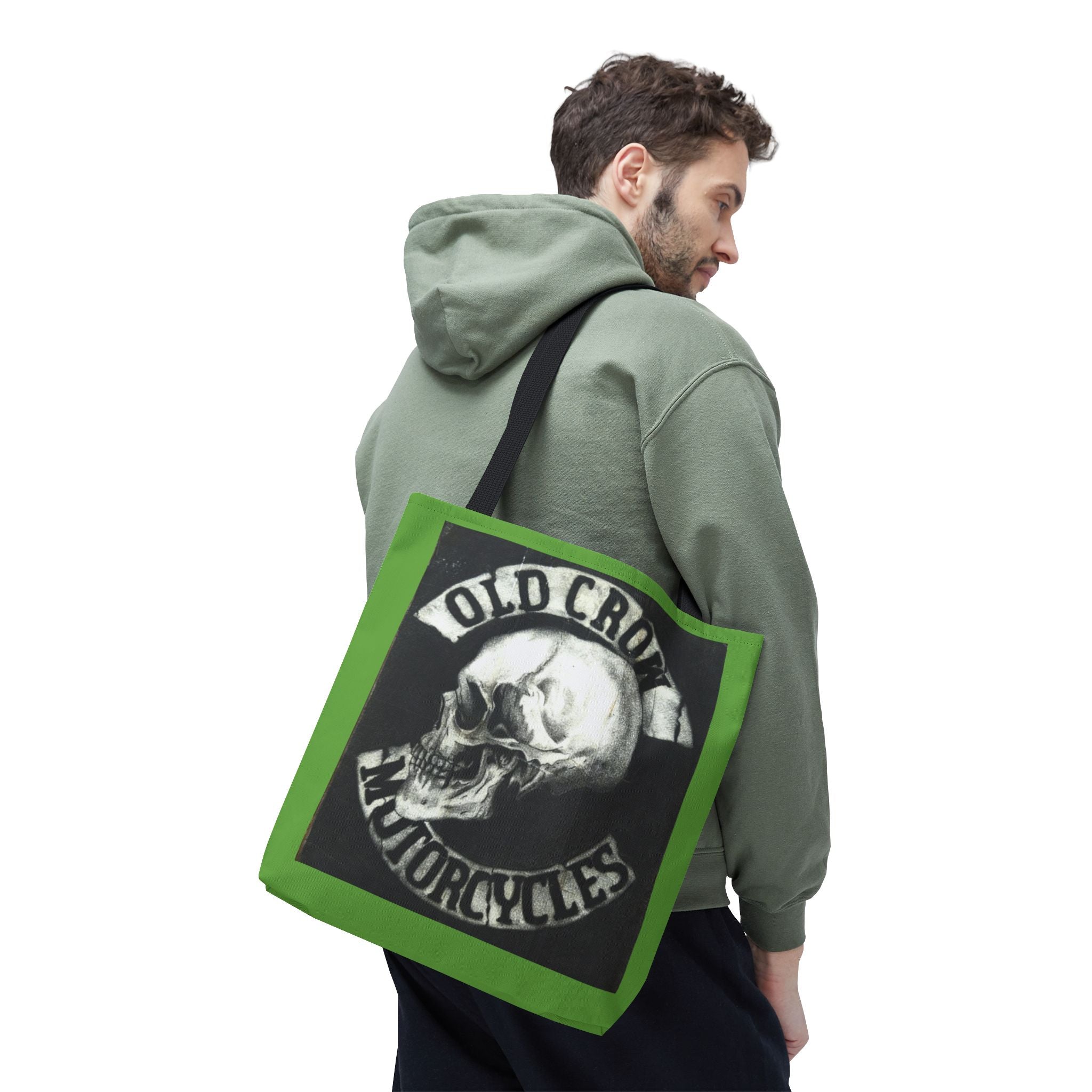 Old Crow Motorcycles Skull Emblem Tote Bag
