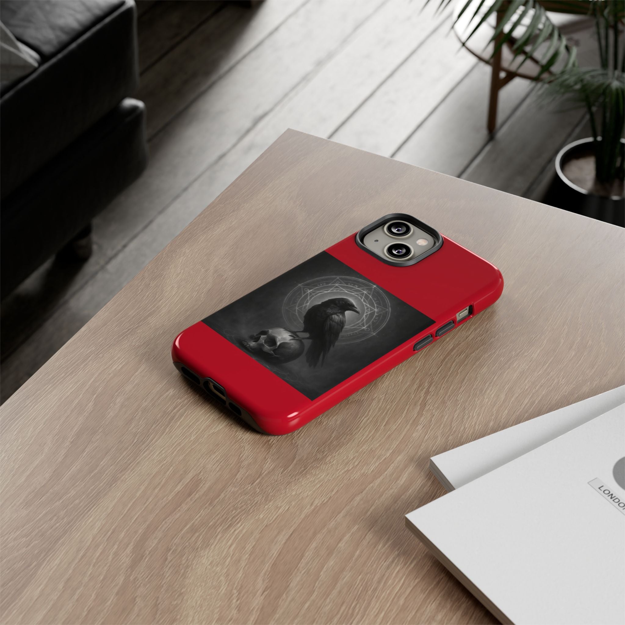 Occult Raven Sigil & Skull Art Cases