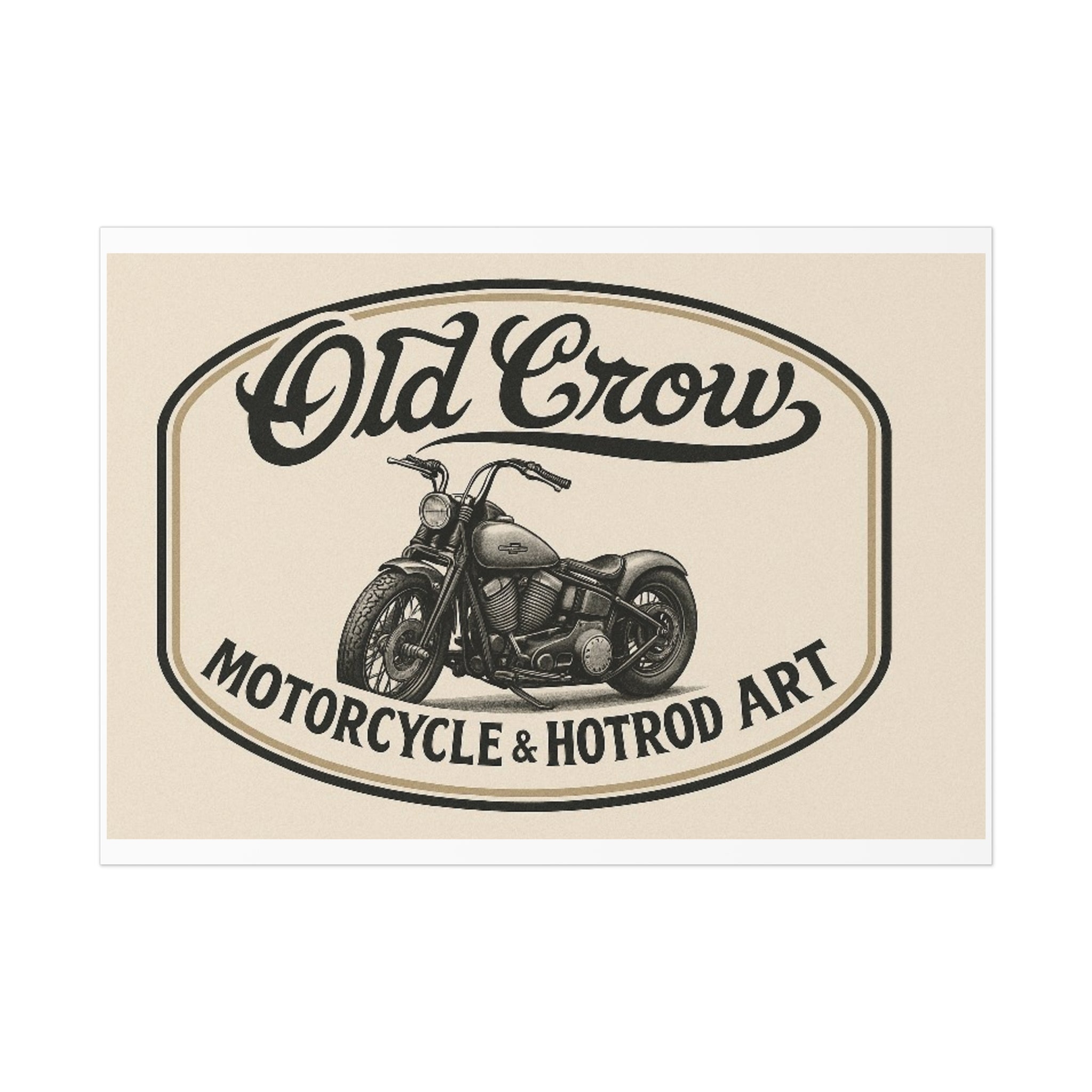 Vintage Motorcycle Art Poster, Garage Wall Art