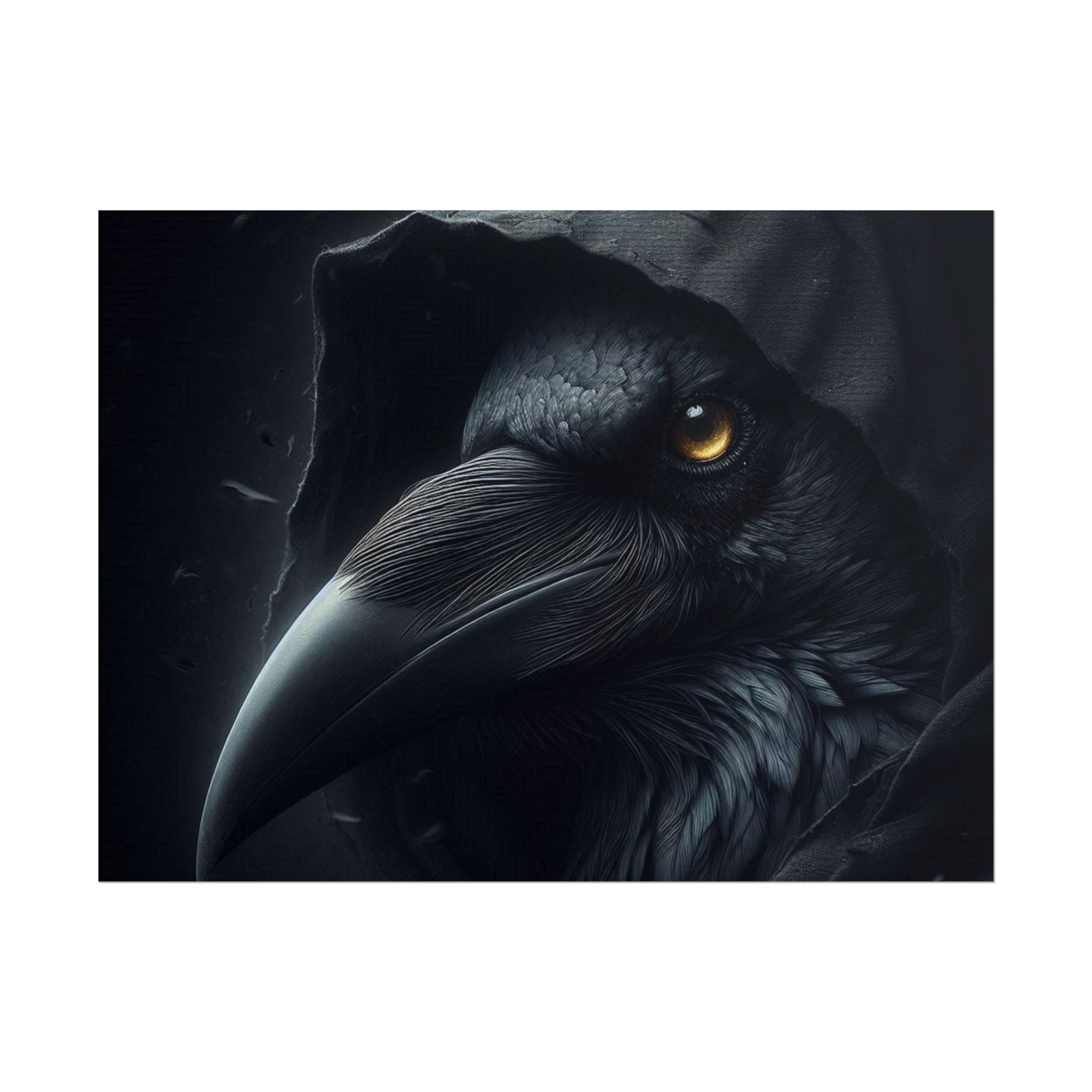 Dark Raven Hooded Rolled Poster
