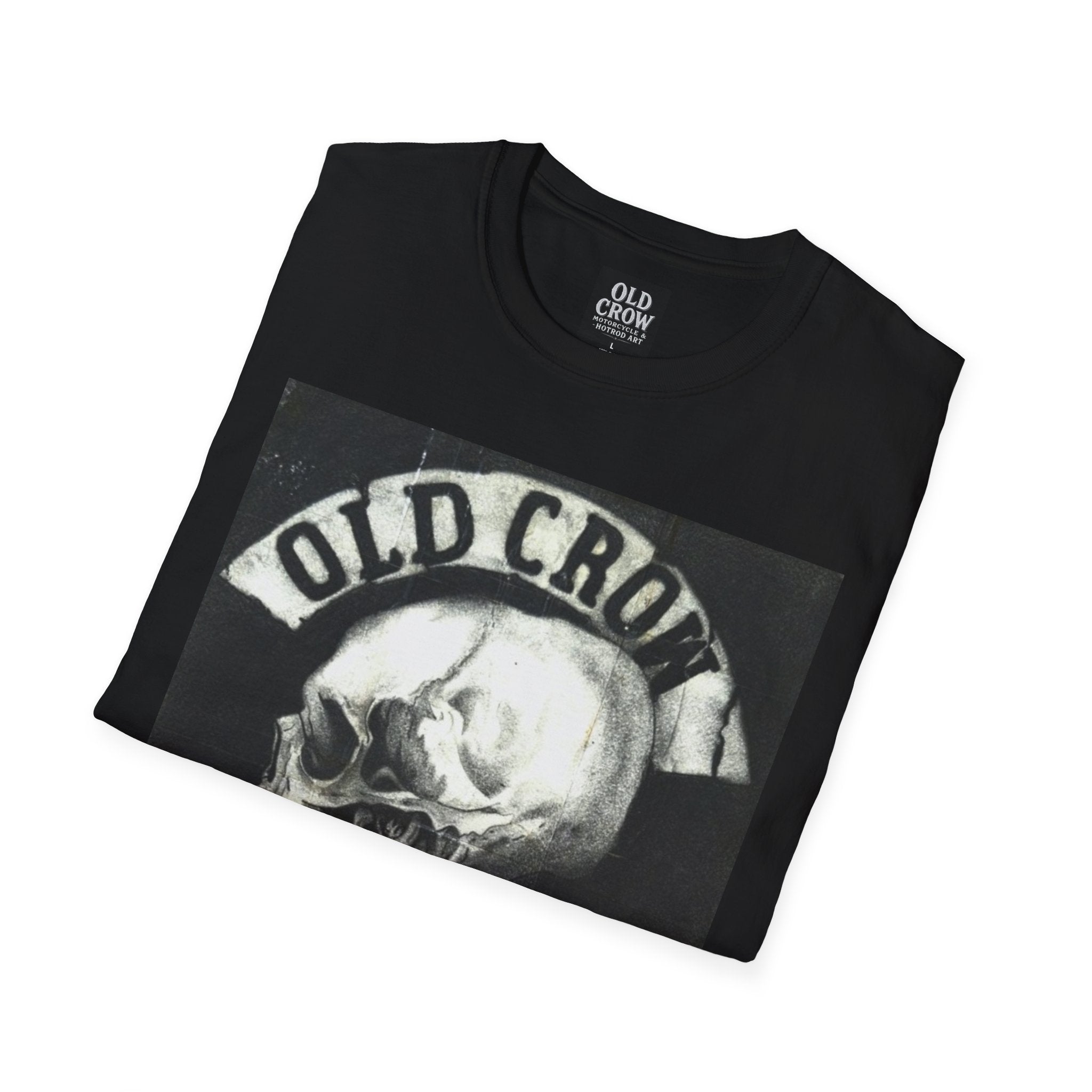 Old Crow Motorcycles Skull Emblem Patch T-Shirt