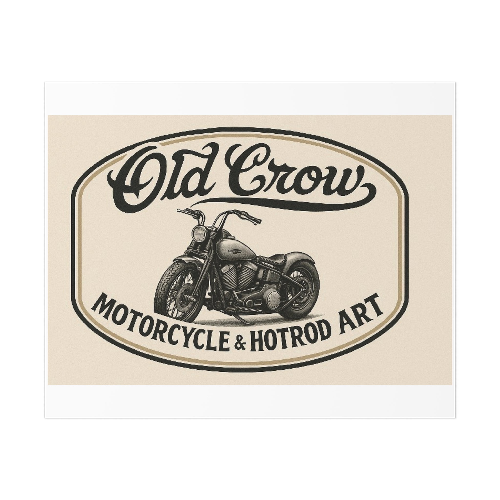 Vintage Motorcycle Art Poster, Garage Wall Art