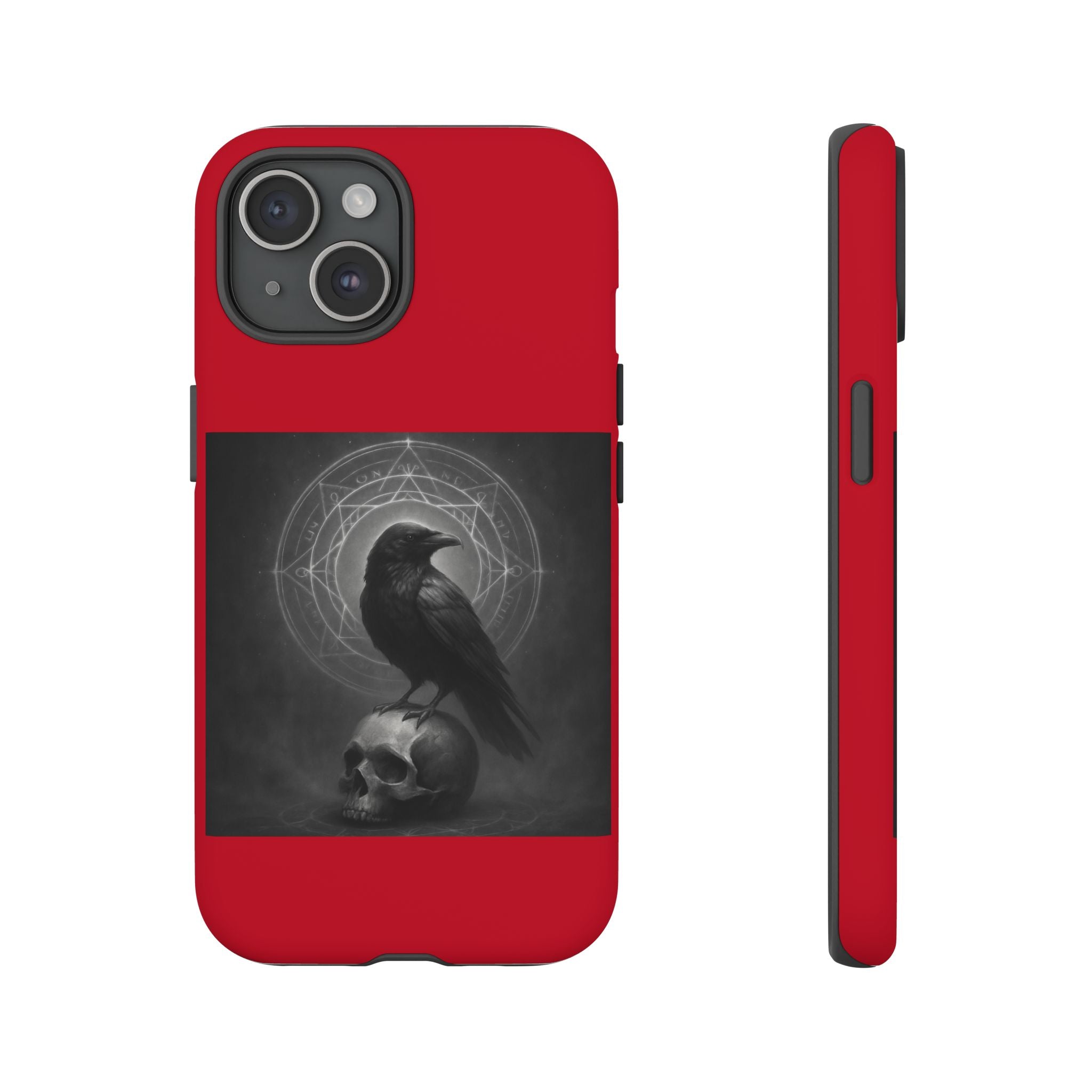 Occult Raven Sigil & Skull Art Cases