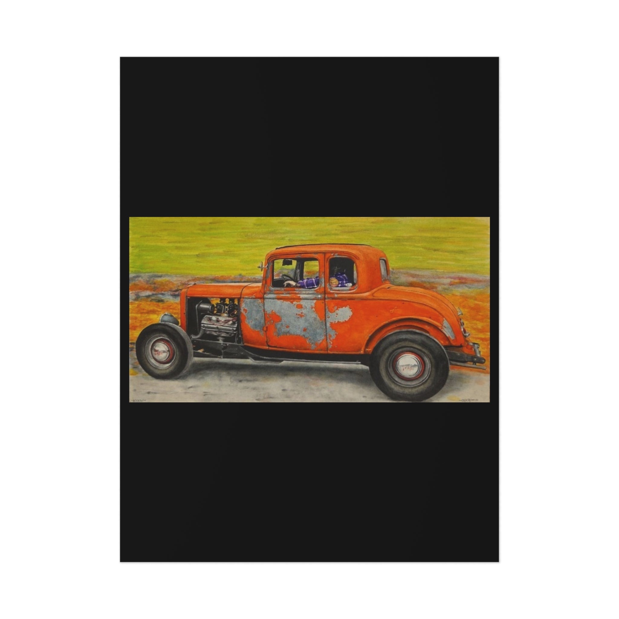 Old Crow Rust Runner Car Art Poster