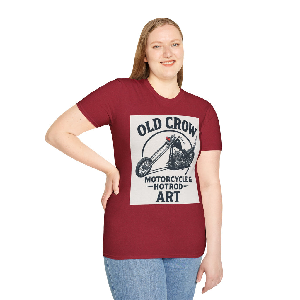 Old Crow Long Fork Chopper Sticker T-Shirt