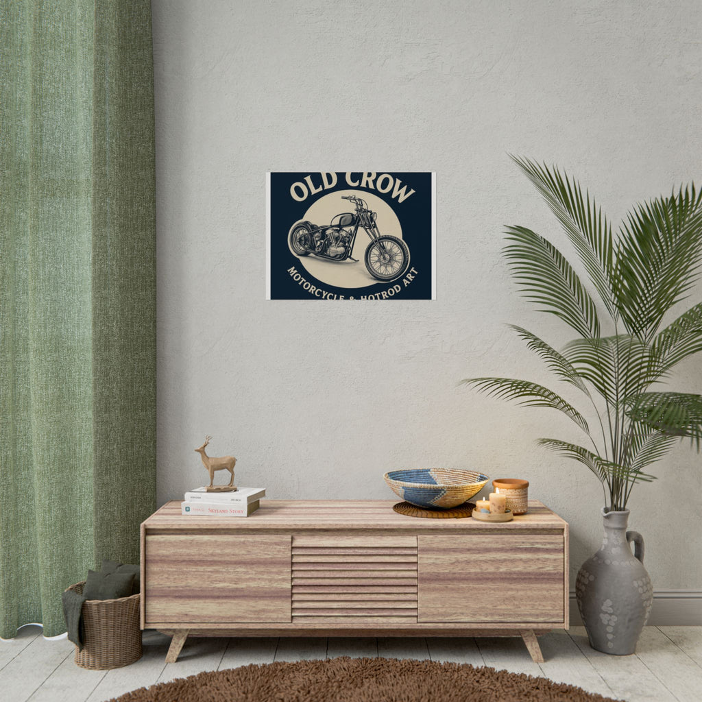 Old Crow Rolled Poster, Retro Wall Decor