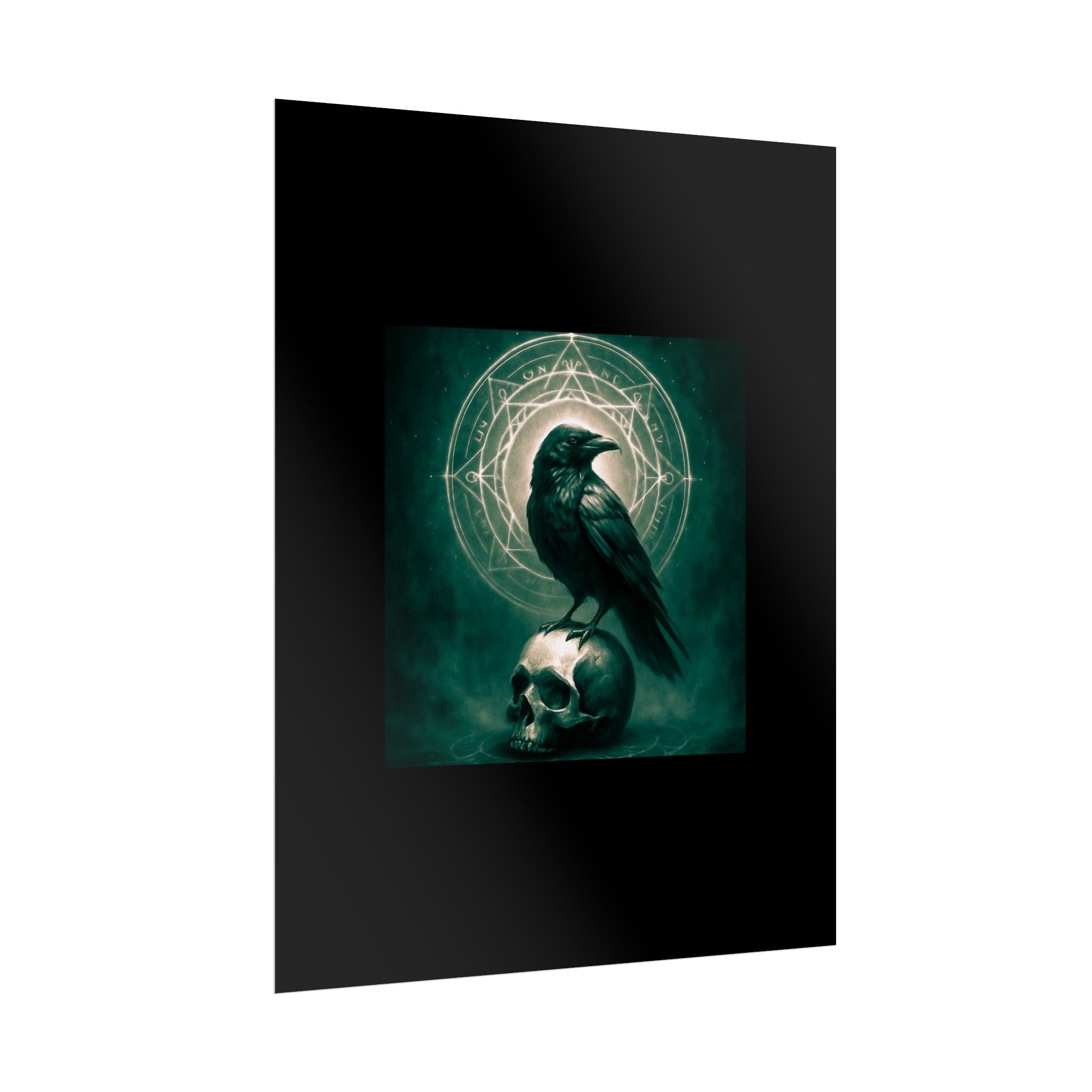 Mystical Raven Art Poster | Dark Aesthetic Wall Decor for Home