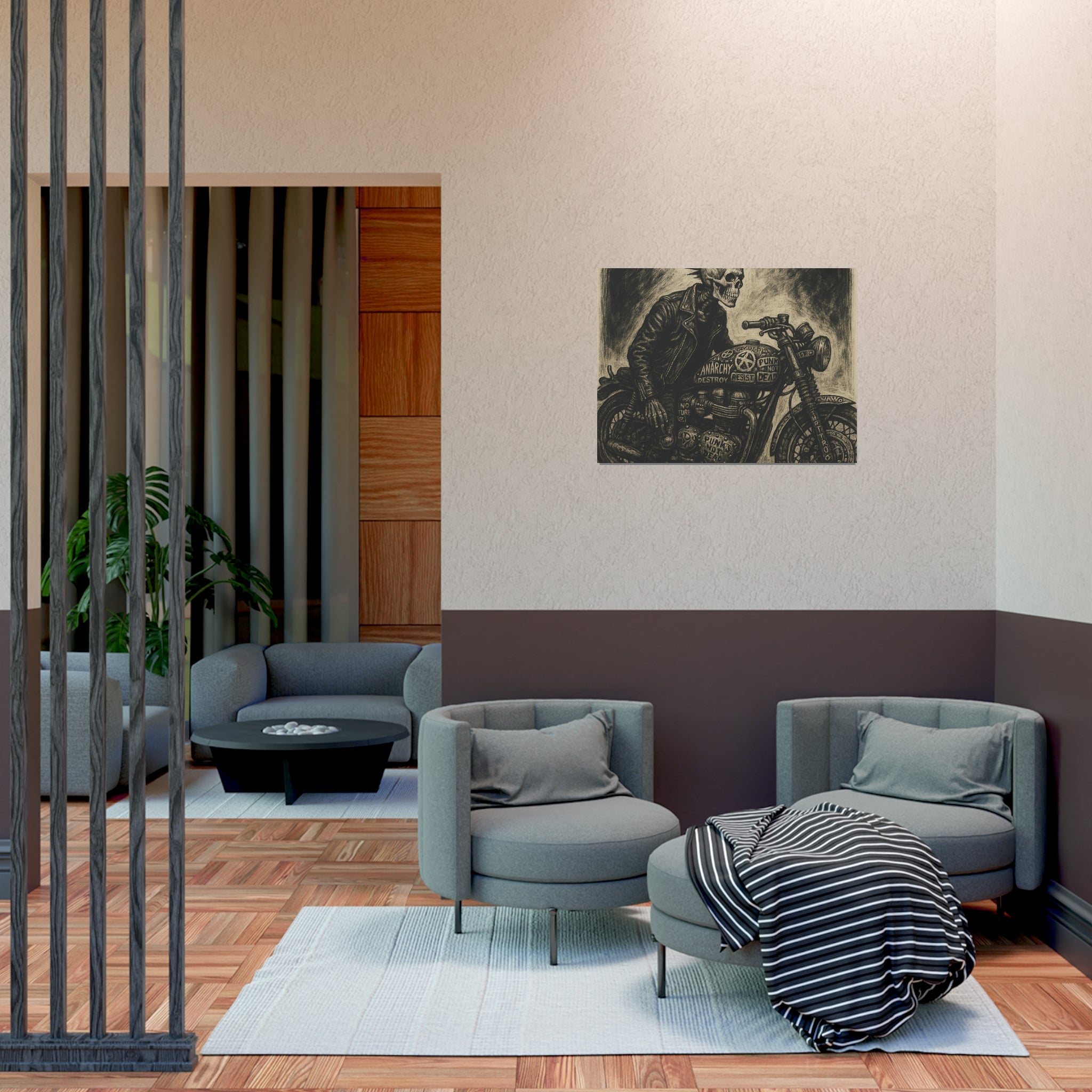 Edgy Motorcycle Art Print