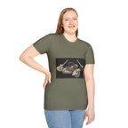 Motorcycle and Music Wall Art  T-Shirt, Indian Roadmaster, Classic Guitars