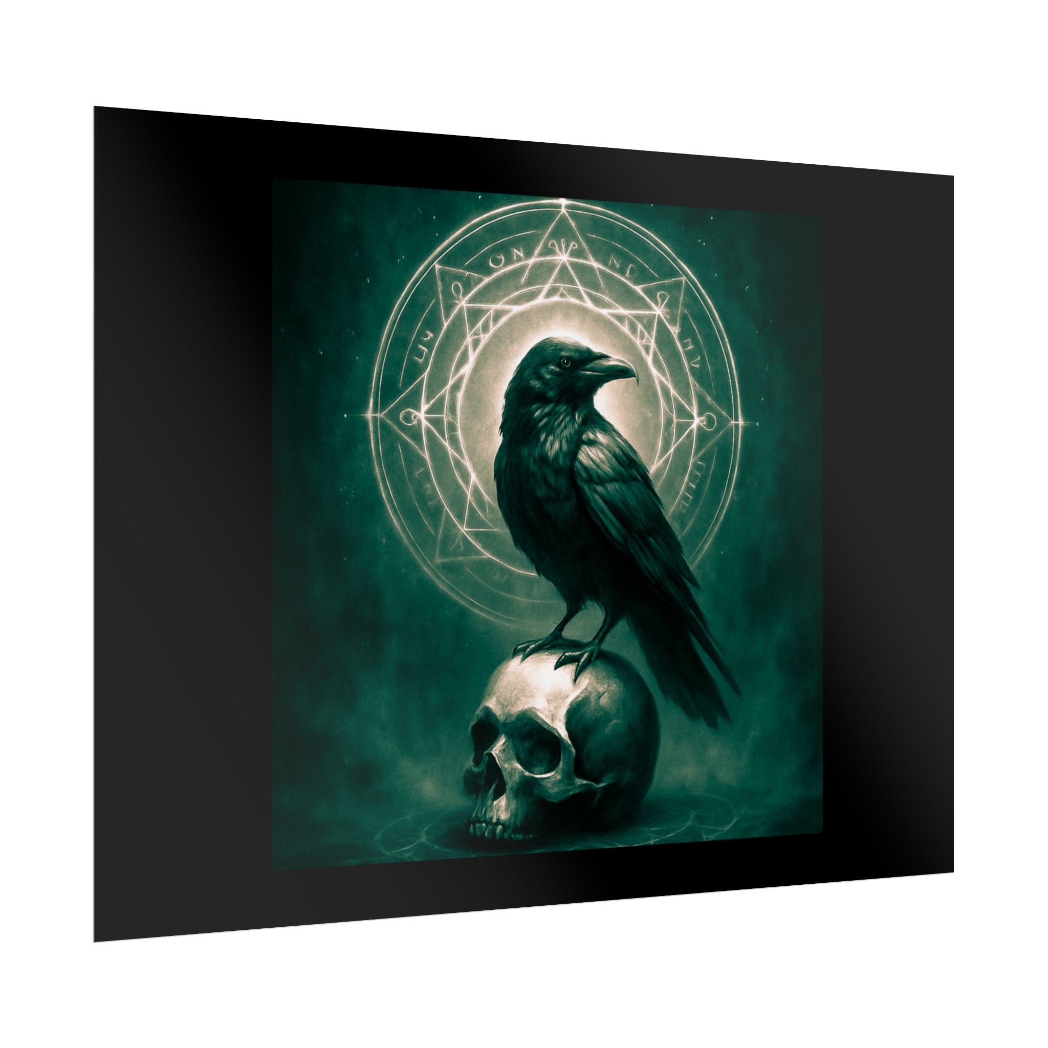 Mystical Raven Art Poster | Dark Aesthetic Wall Decor for Home