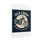 Old Crow Rolled Poster, Retro Wall Decor