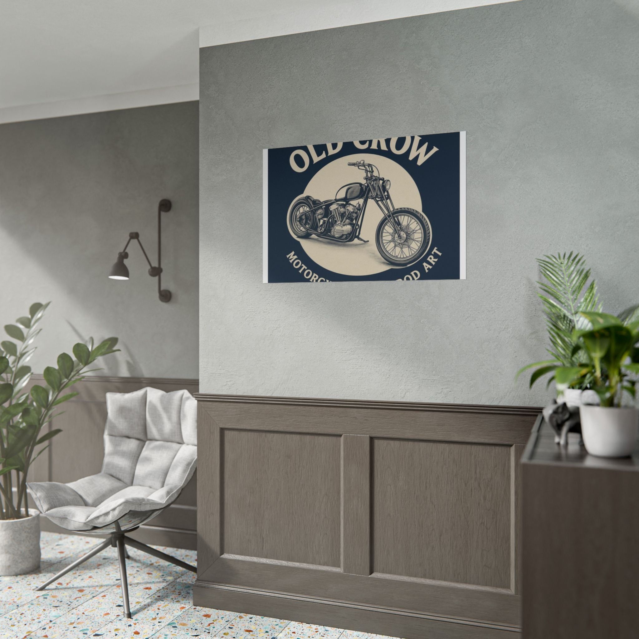 Old Crow Rolled Poster, Retro Wall Decor