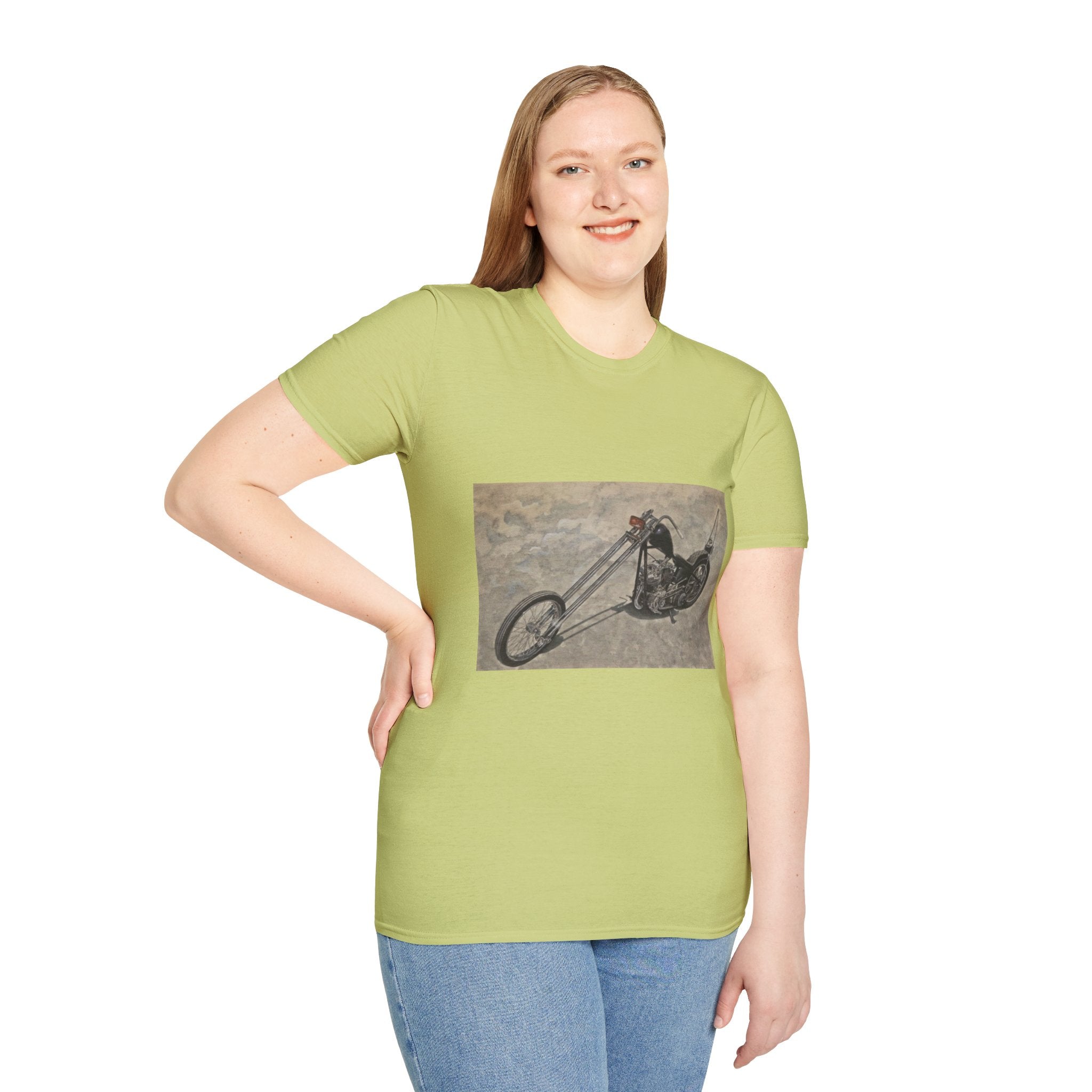 Retro Chopper Motorcycle Poster T-Shirt