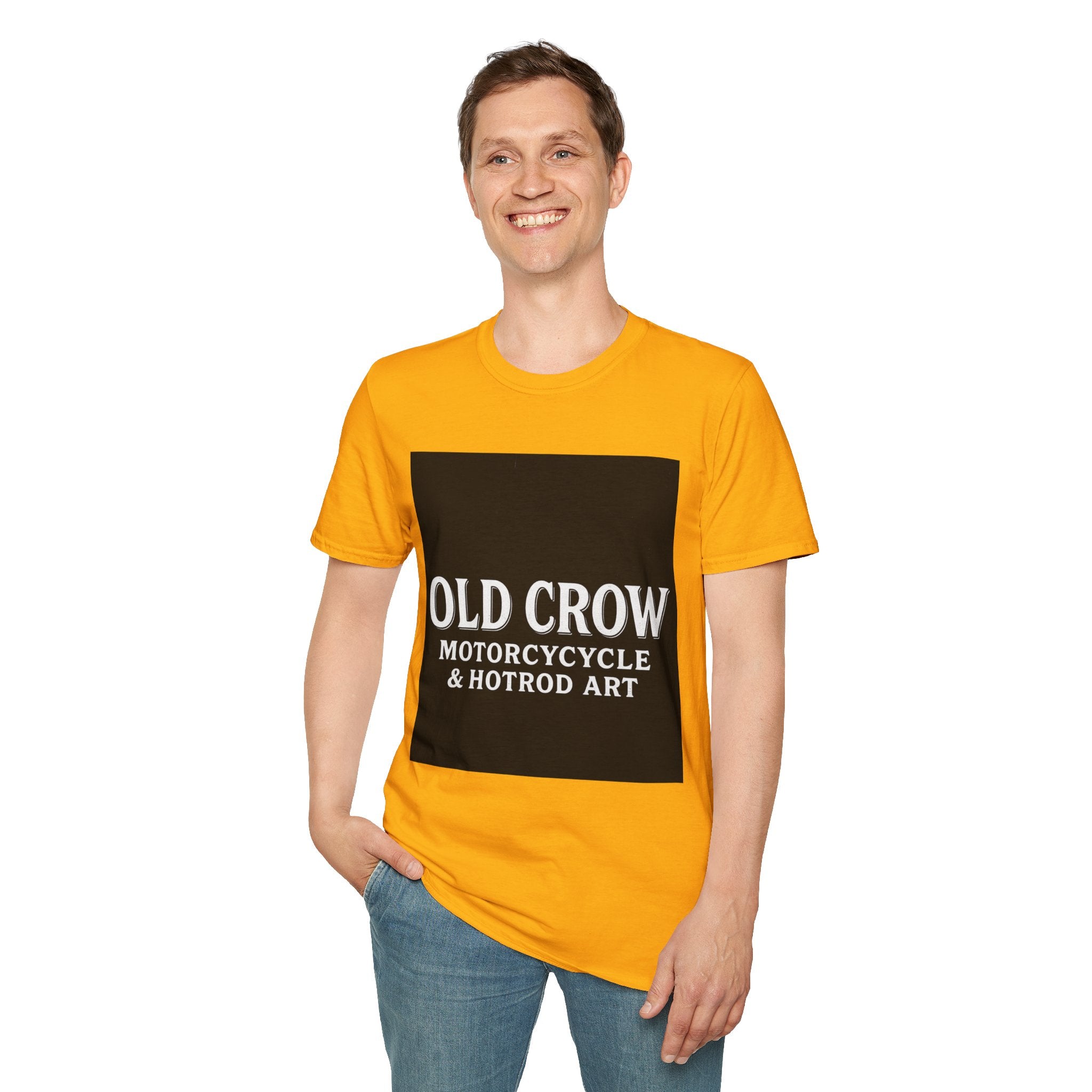 Old Crow Motorcycle & Hotrod Art  T-Shirt