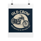 Old Crow Rolled Poster, Retro Wall Decor
