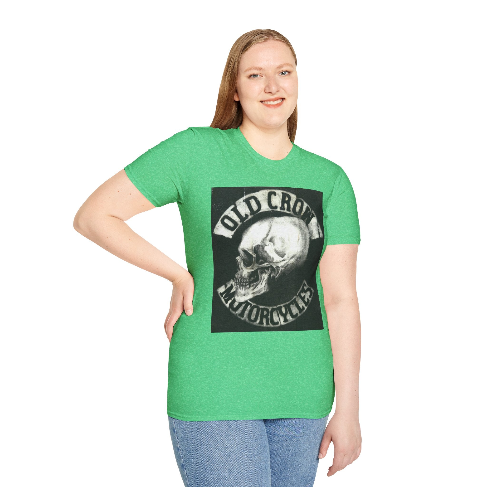 Old Crow Motorcycles Skull Emblem Patch T-Shirt