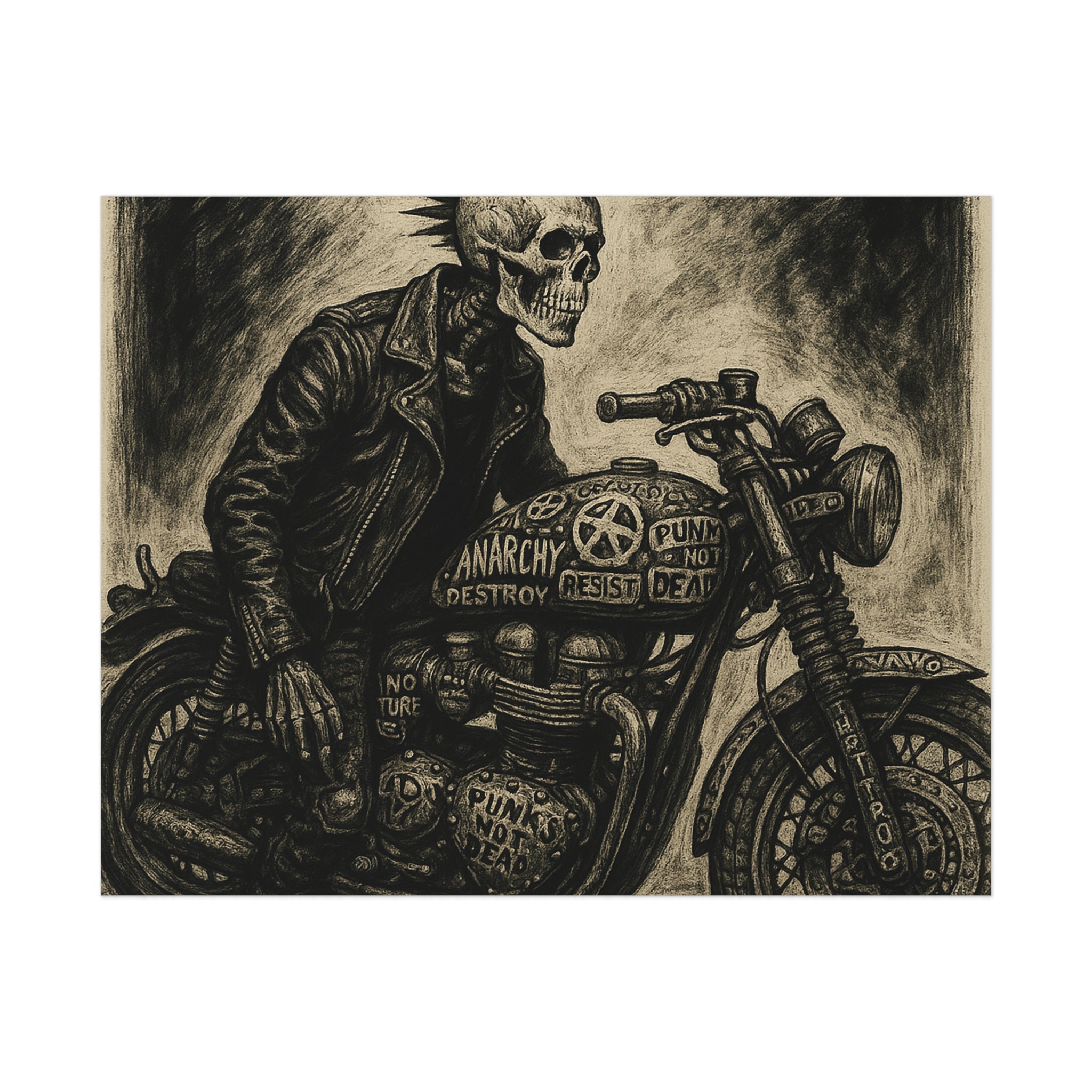 Edgy Motorcycle Art Print