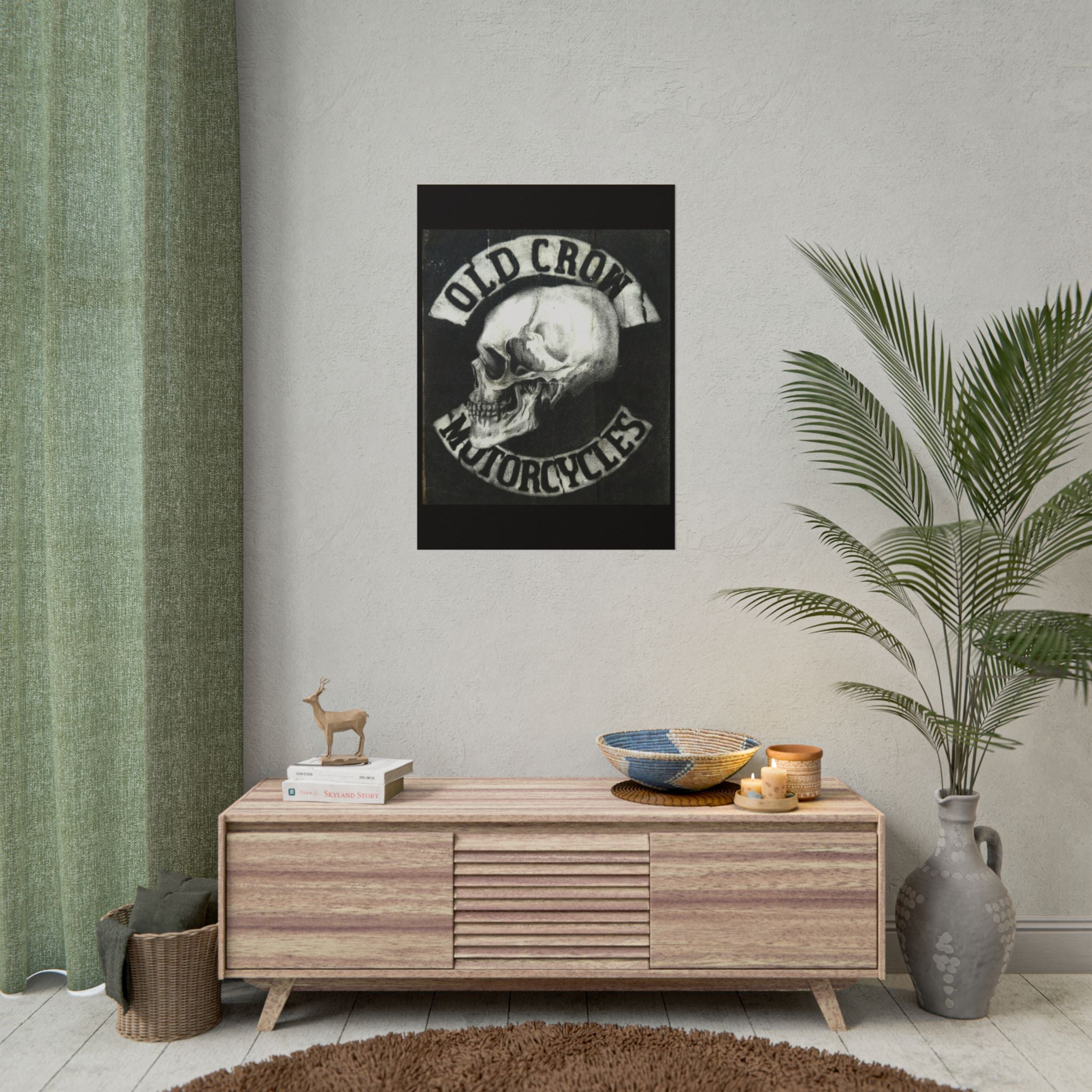 Vintage Motorcycle Skull Rolled Posters