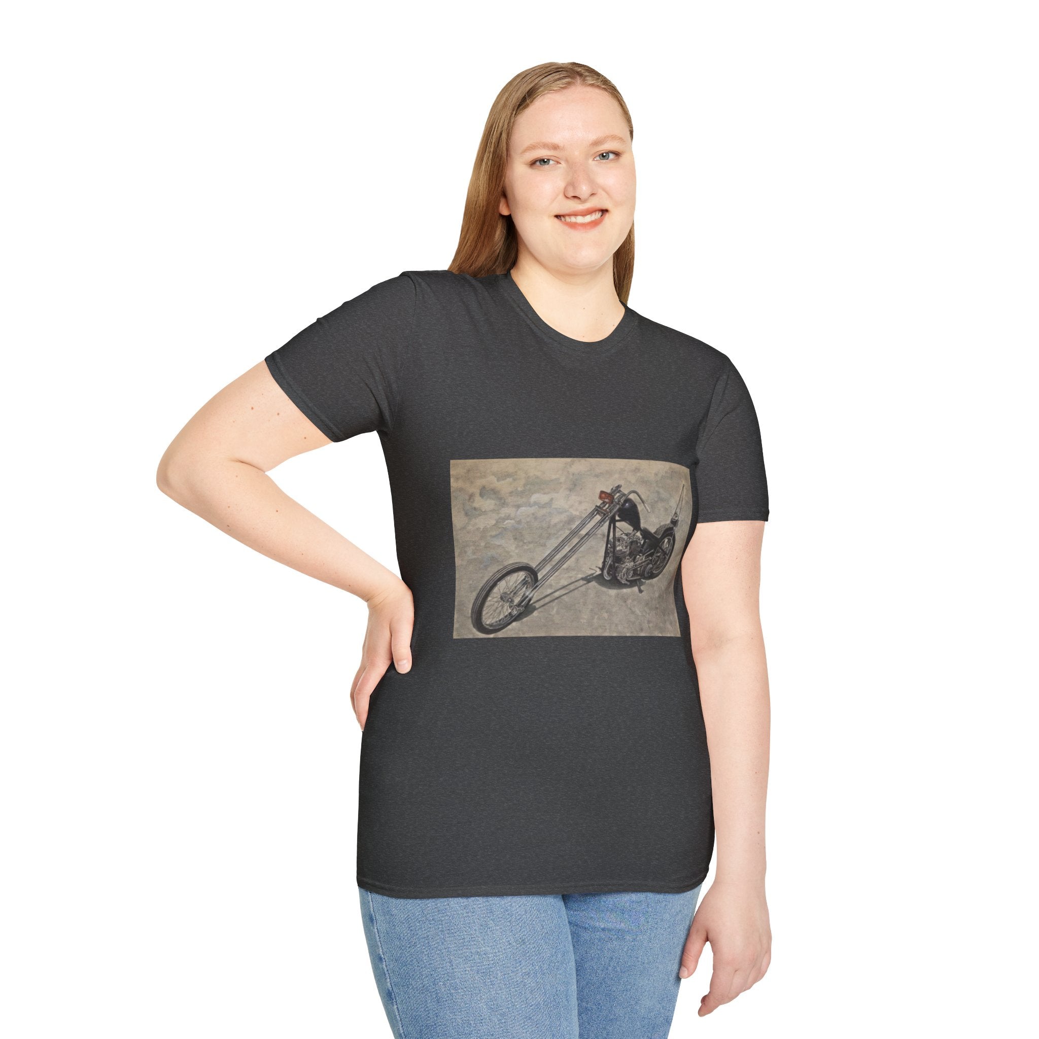 Retro Chopper Motorcycle Poster T-Shirt