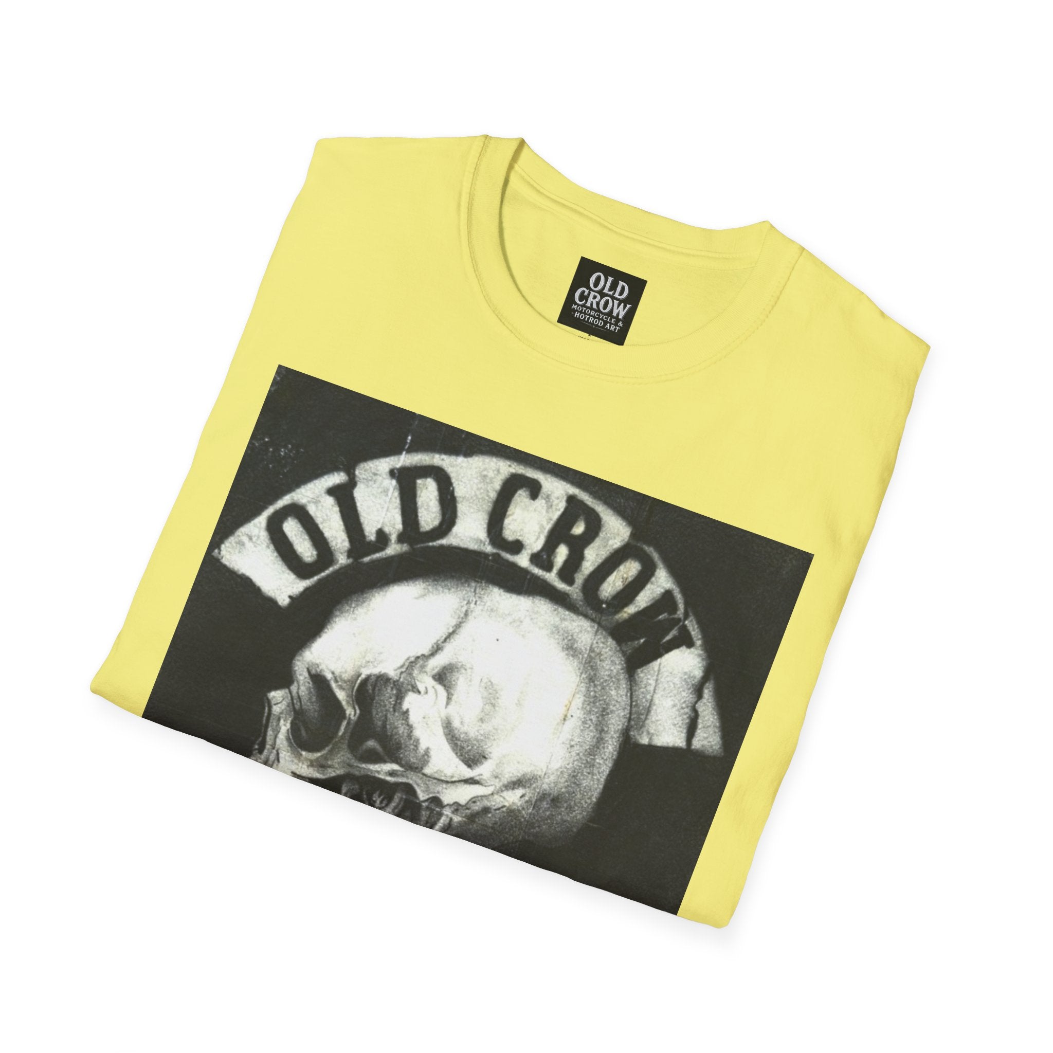 Old Crow Motorcycles Skull Emblem Patch T-Shirt
