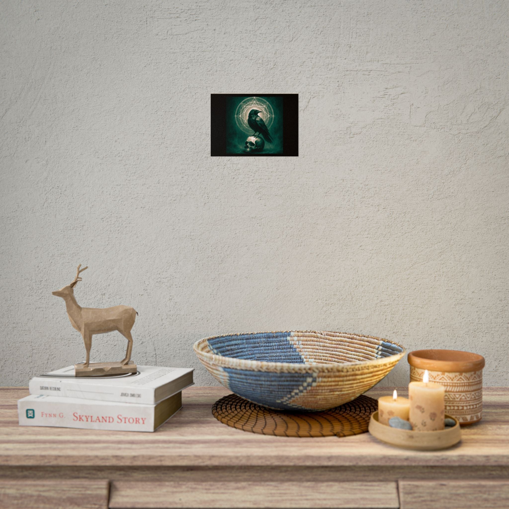 Mystical Raven Art Poster | Dark Aesthetic Wall Decor for Home