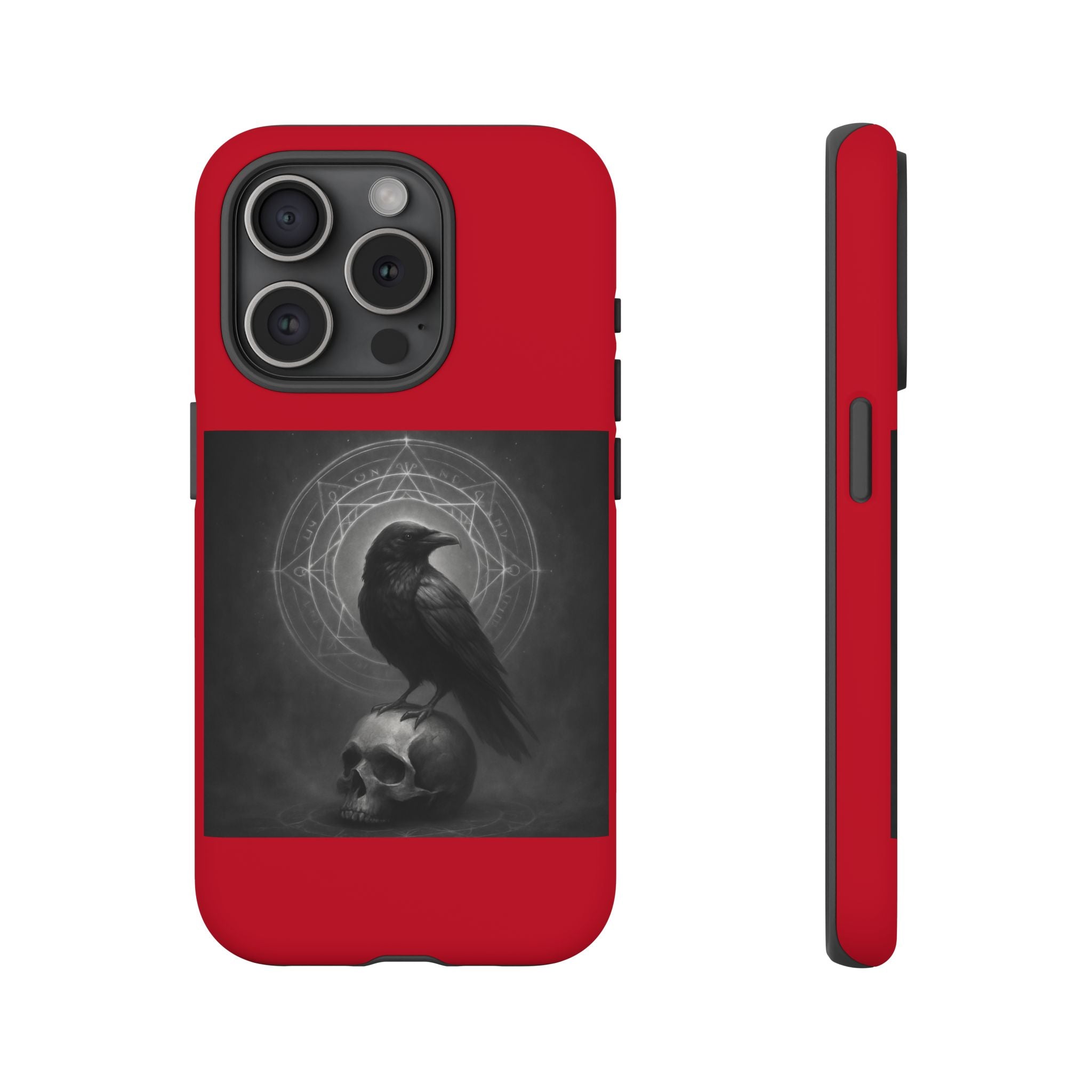 Occult Raven Sigil & Skull Art Cases