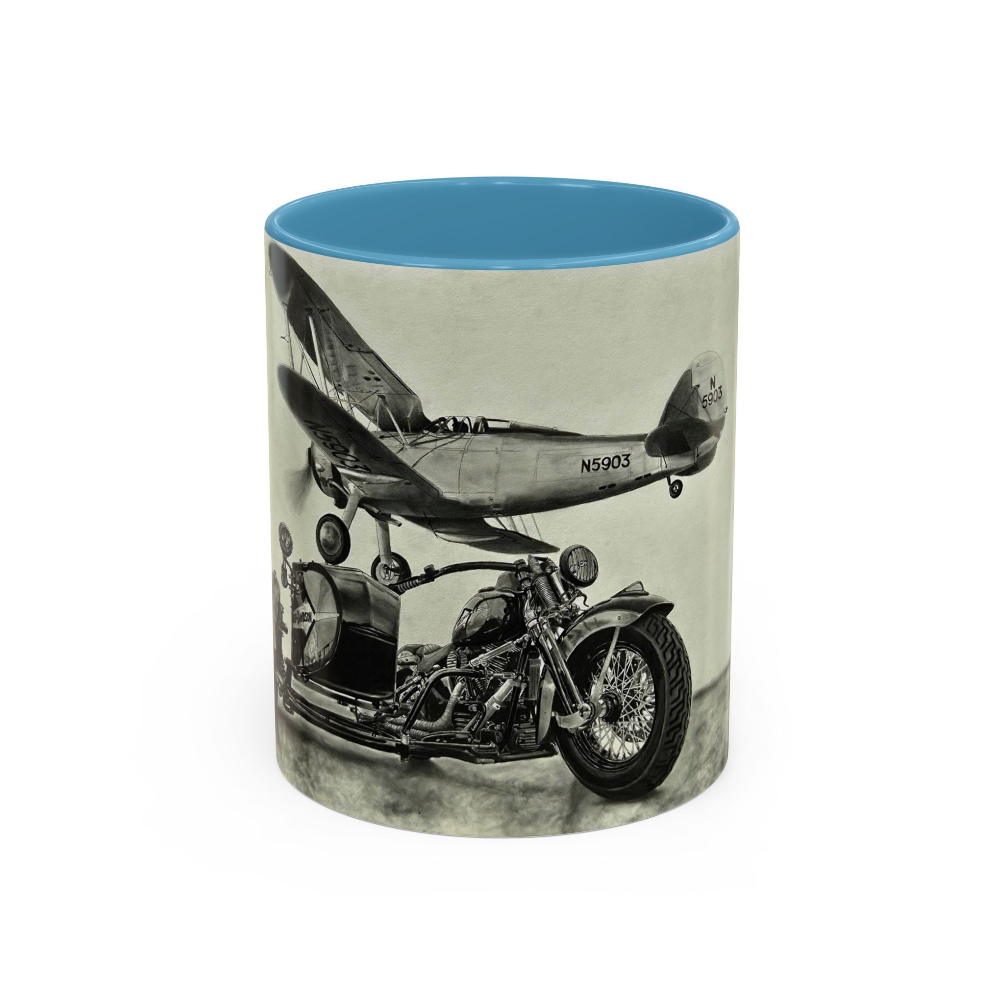 17 Retro Motorcycle & Airplane Coffee Mug