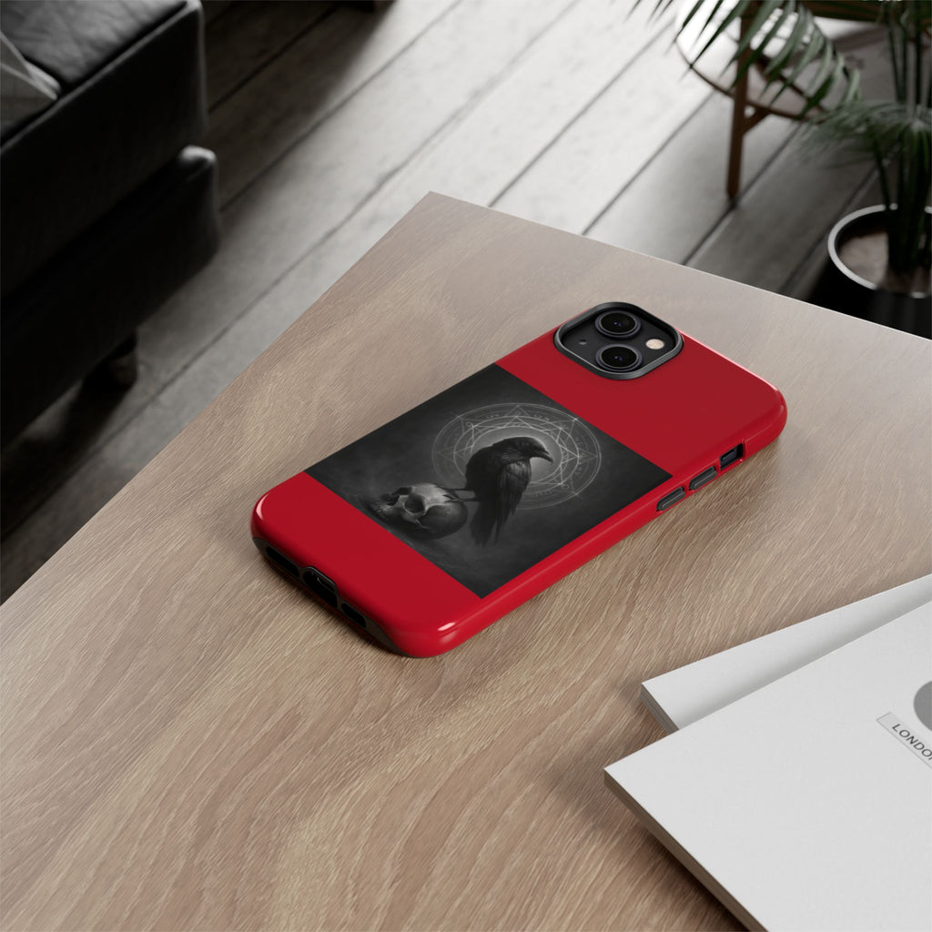 Occult Raven Sigil & Skull Art Cases
