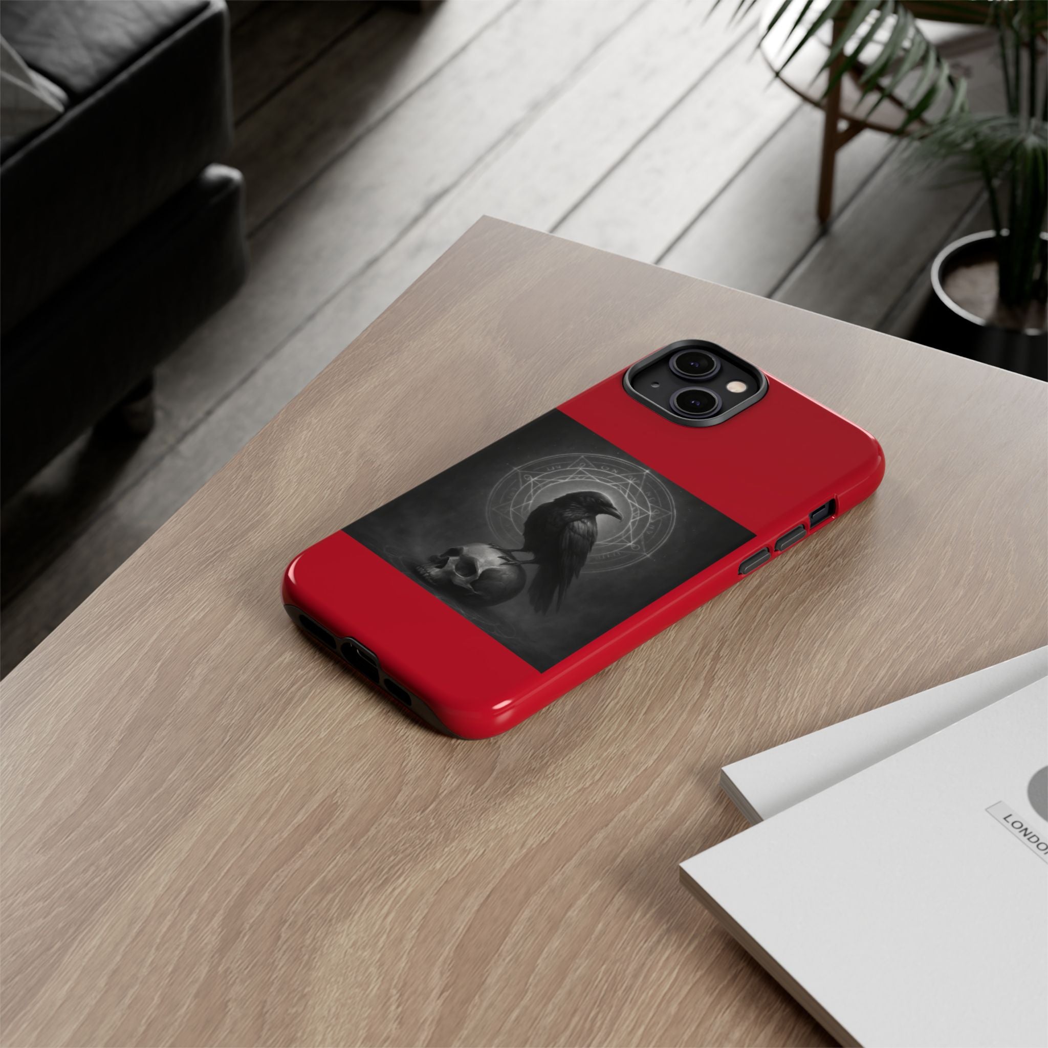 Occult Raven Sigil & Skull Art Cases