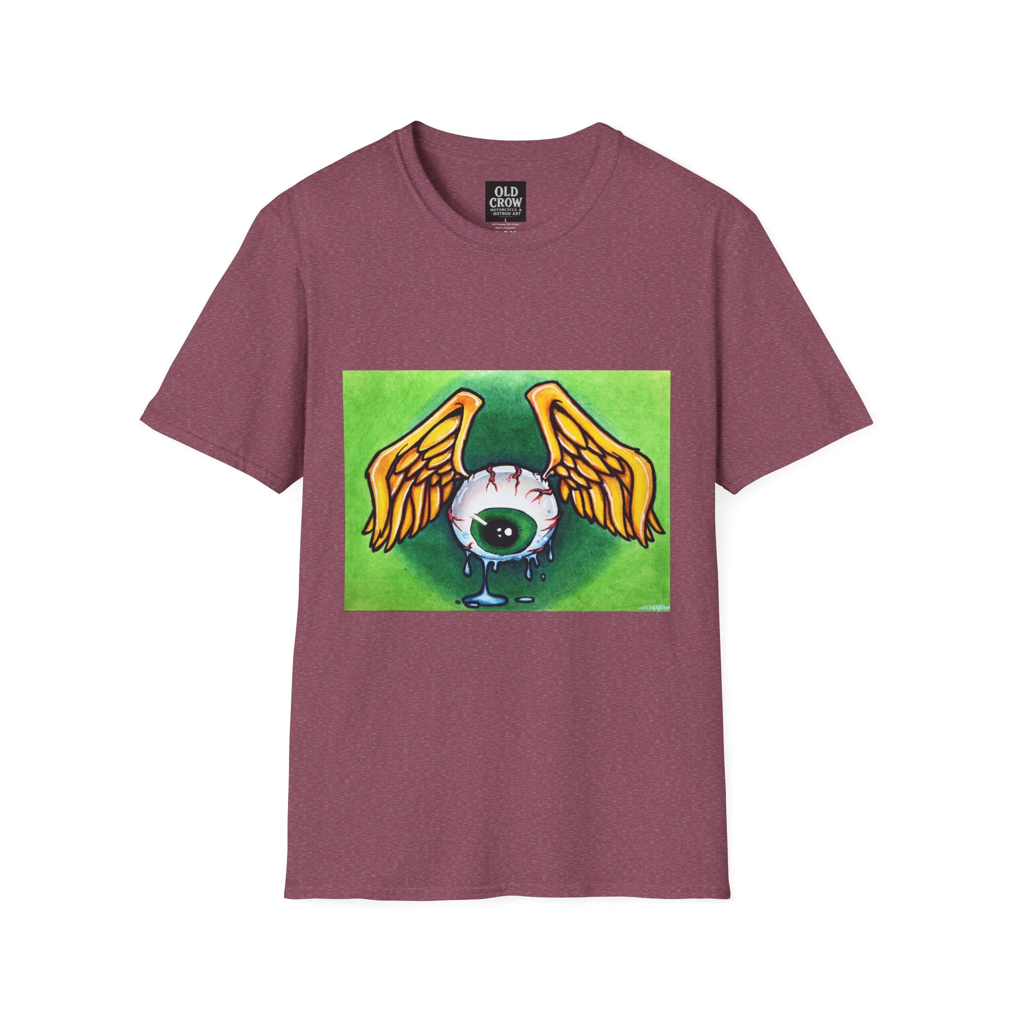 Flying Eyeball Art Print Softstyle T-Shirt